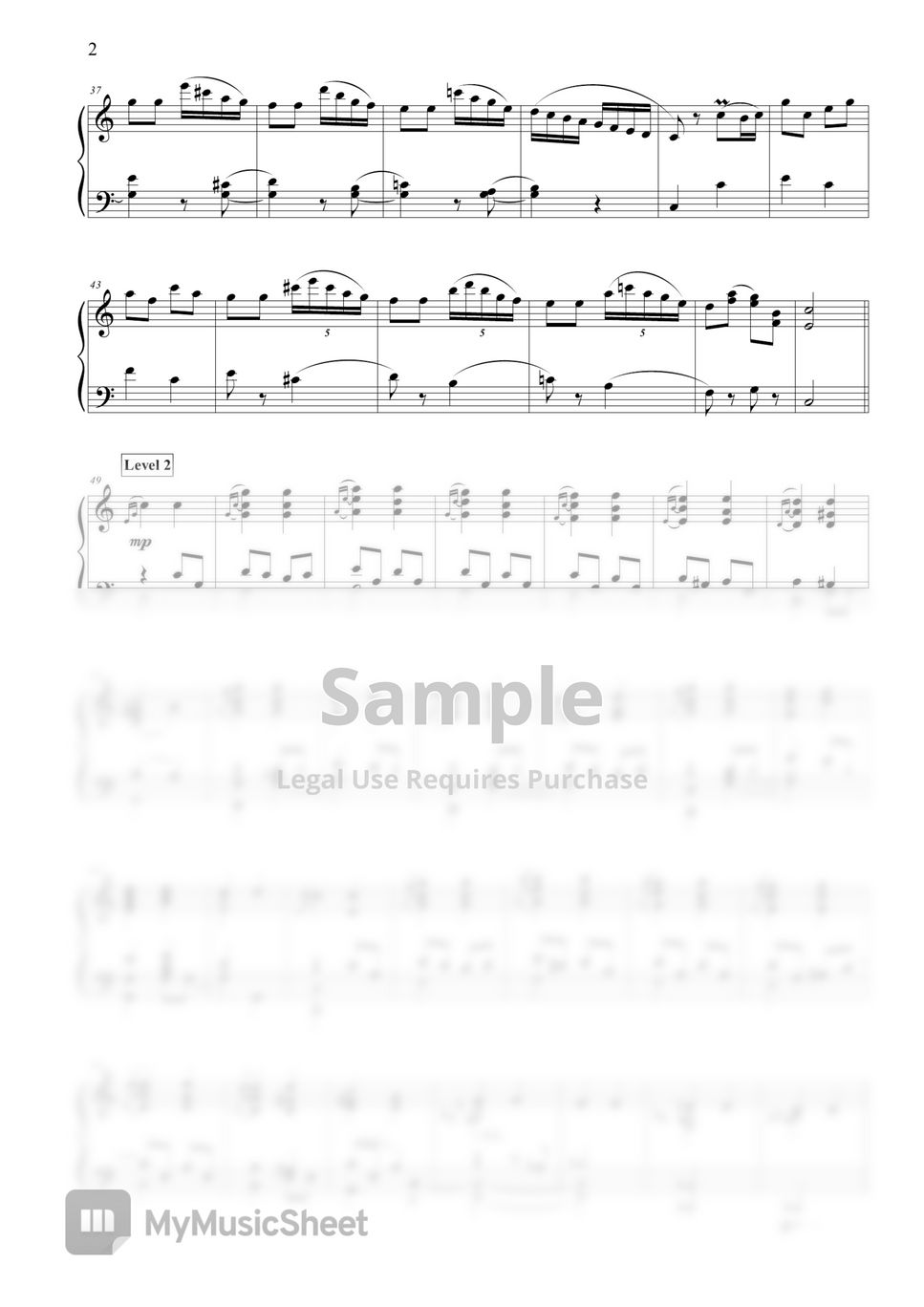 7 level of Twinkle Twinkle Little Stars(Cateen ver) Sheet music for Piano  (Solo)