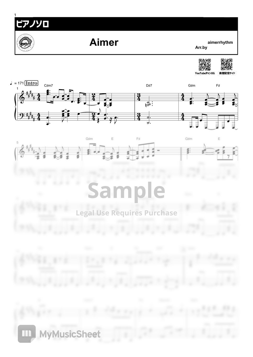 Aimer - 残響散歌(Zenkyo sanka) by THETA PIANO