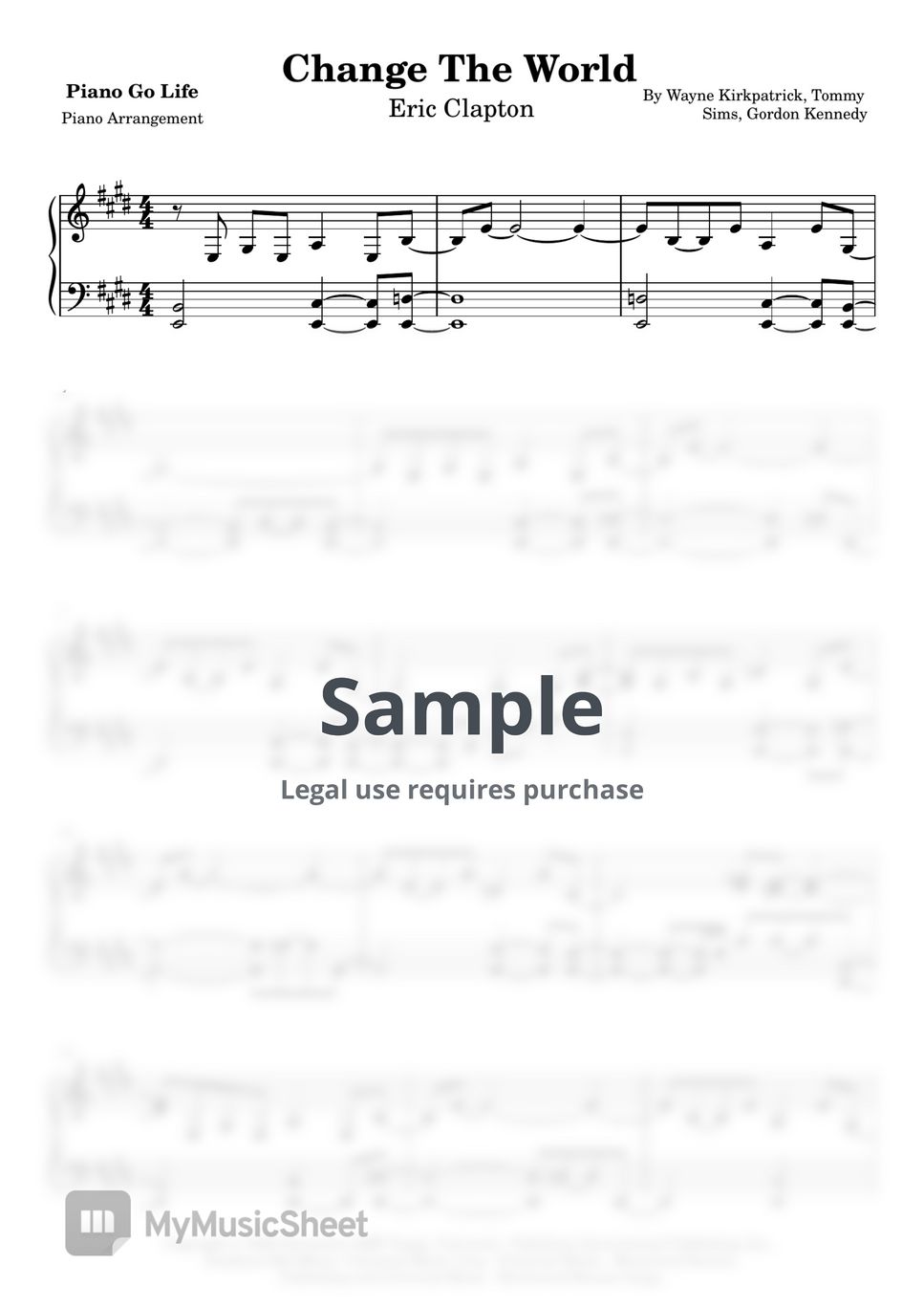 eric-clapton-change-the-world-by-piano-go-life