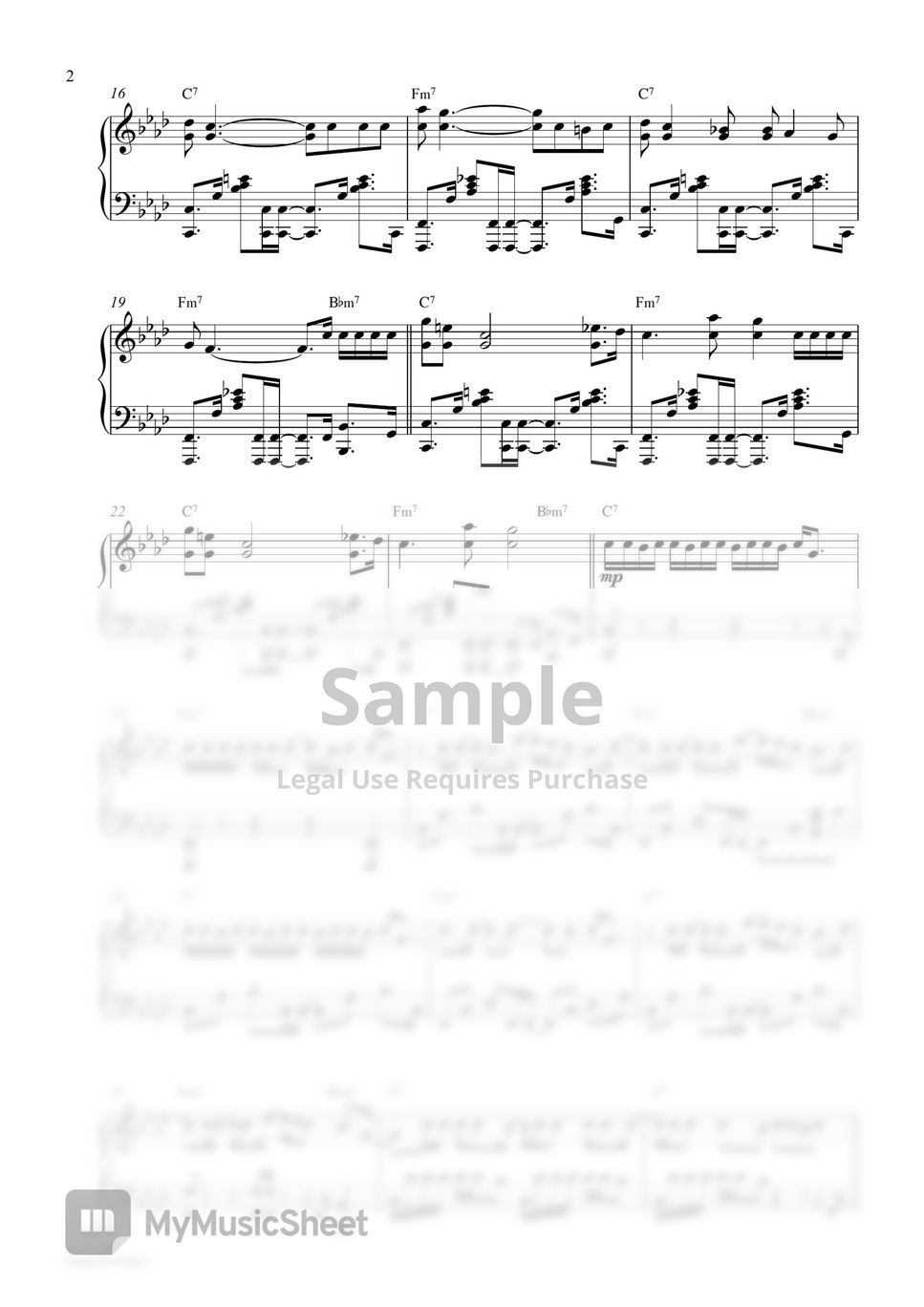 Jung Kook ft. Jack Harlow - 3D (Piano Sheet) by Pianella Piano