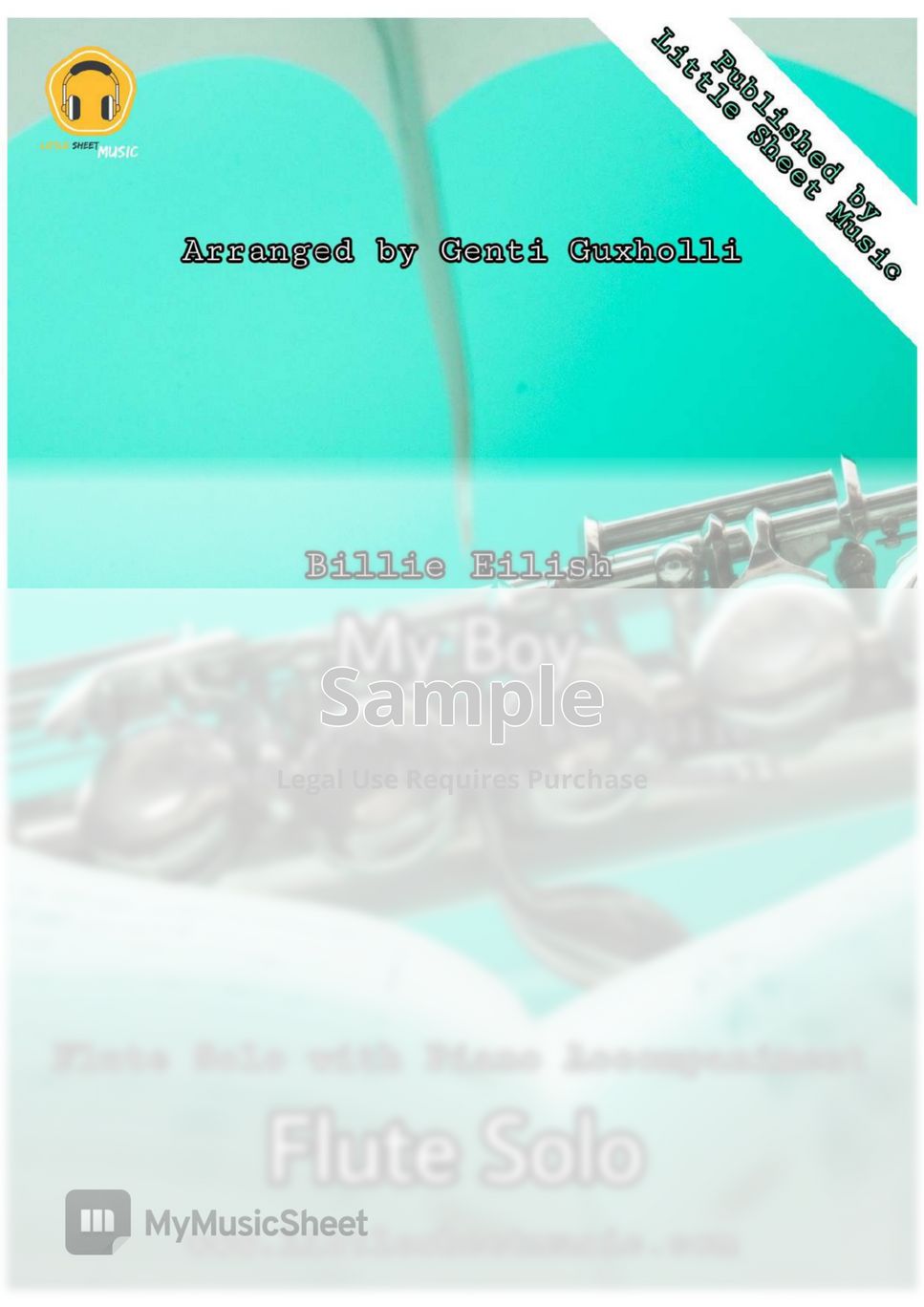 Billie Eilish - My Boy (Flute Solo with Piano Accompaniment) by Genti Guxholli