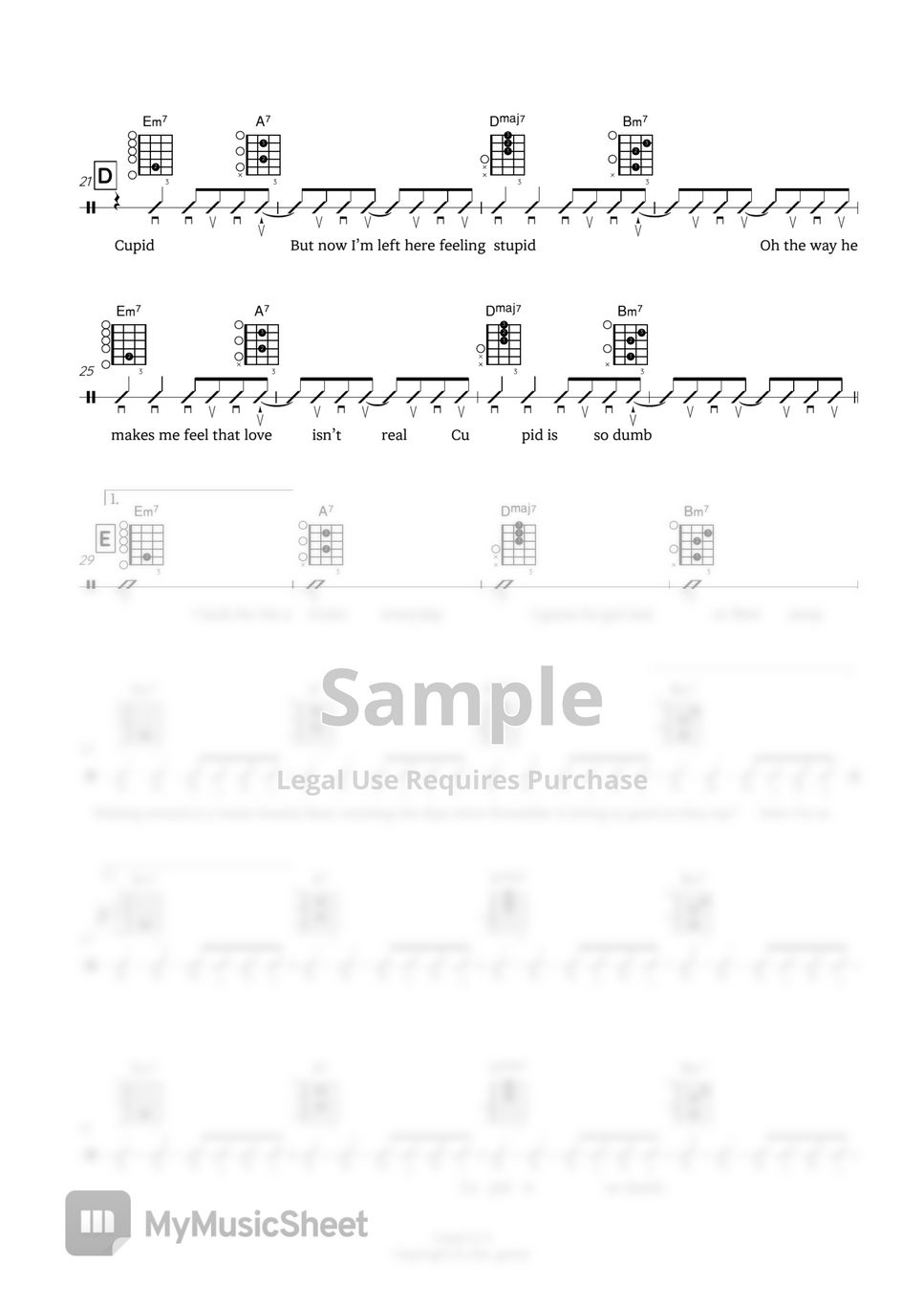 FIFTY FIFTY - Cupid (Twin Ver.) (Guitar TAB) Sheets by 서동욱