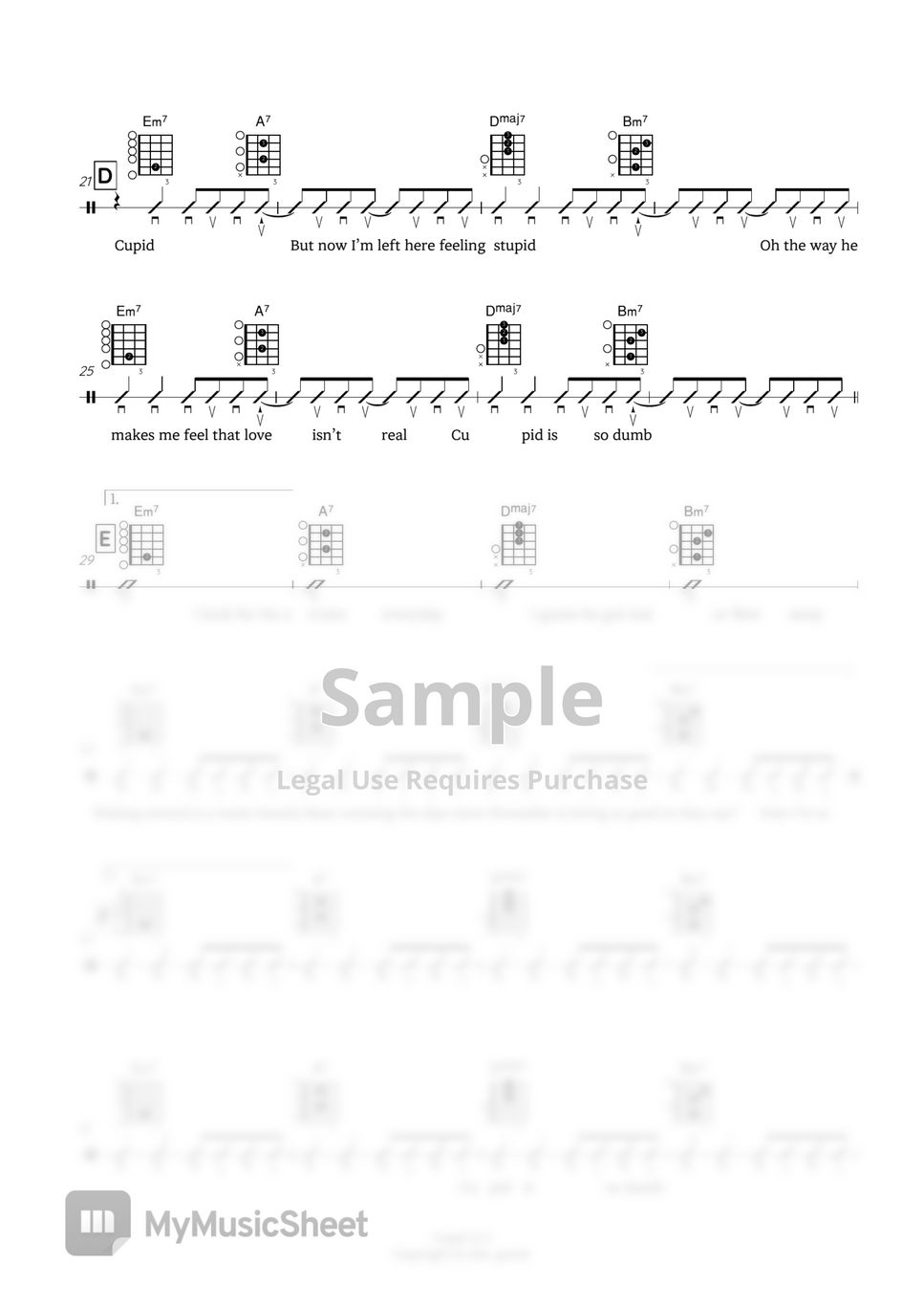 FIFTY FIFTY - Cupid (Twin Ver.) (Guitar TAB) by 서동욱