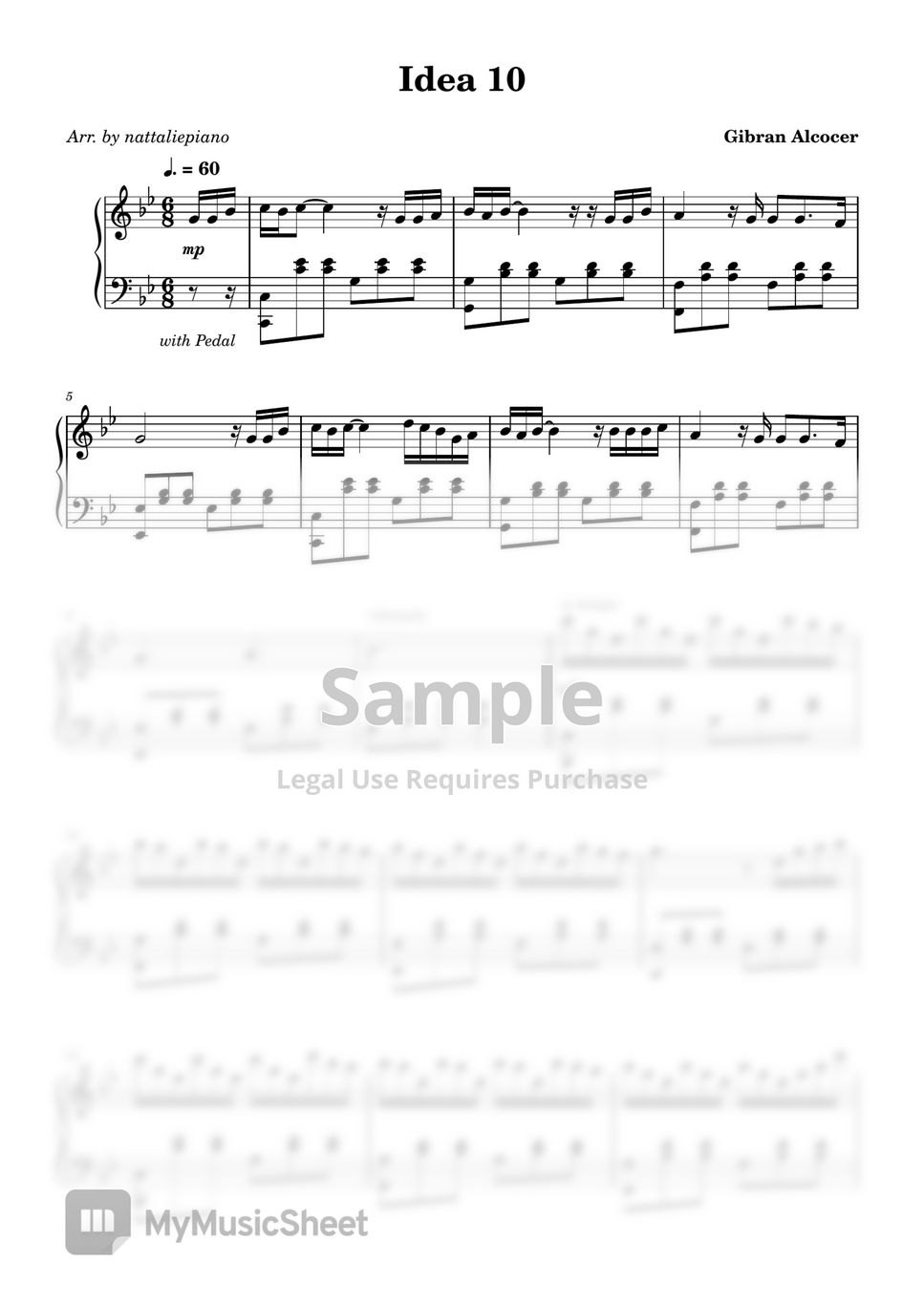 Idea 10 – Gibran Alcocer Sheet music for Piano (Solo) Easy