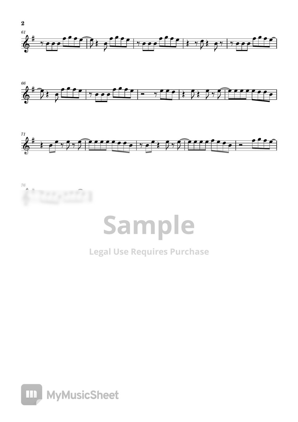 GoJo Mrs. Hollywood (Baritone Sax) Sheets by WendaMusic