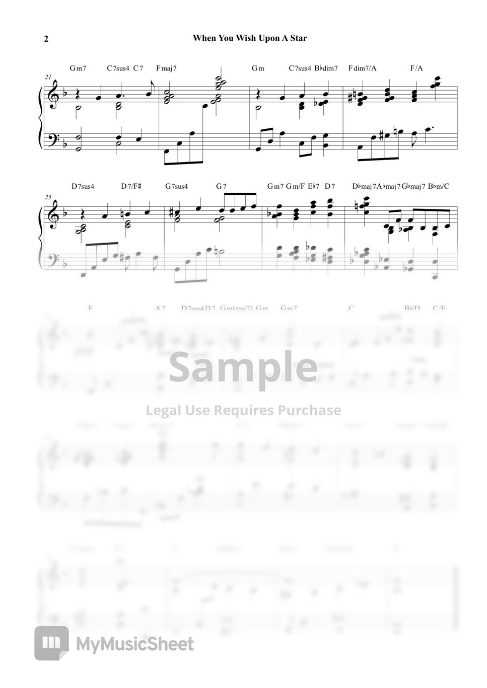 Leigh adrian harline when you wish upon a star sheet music by daeyoun kim