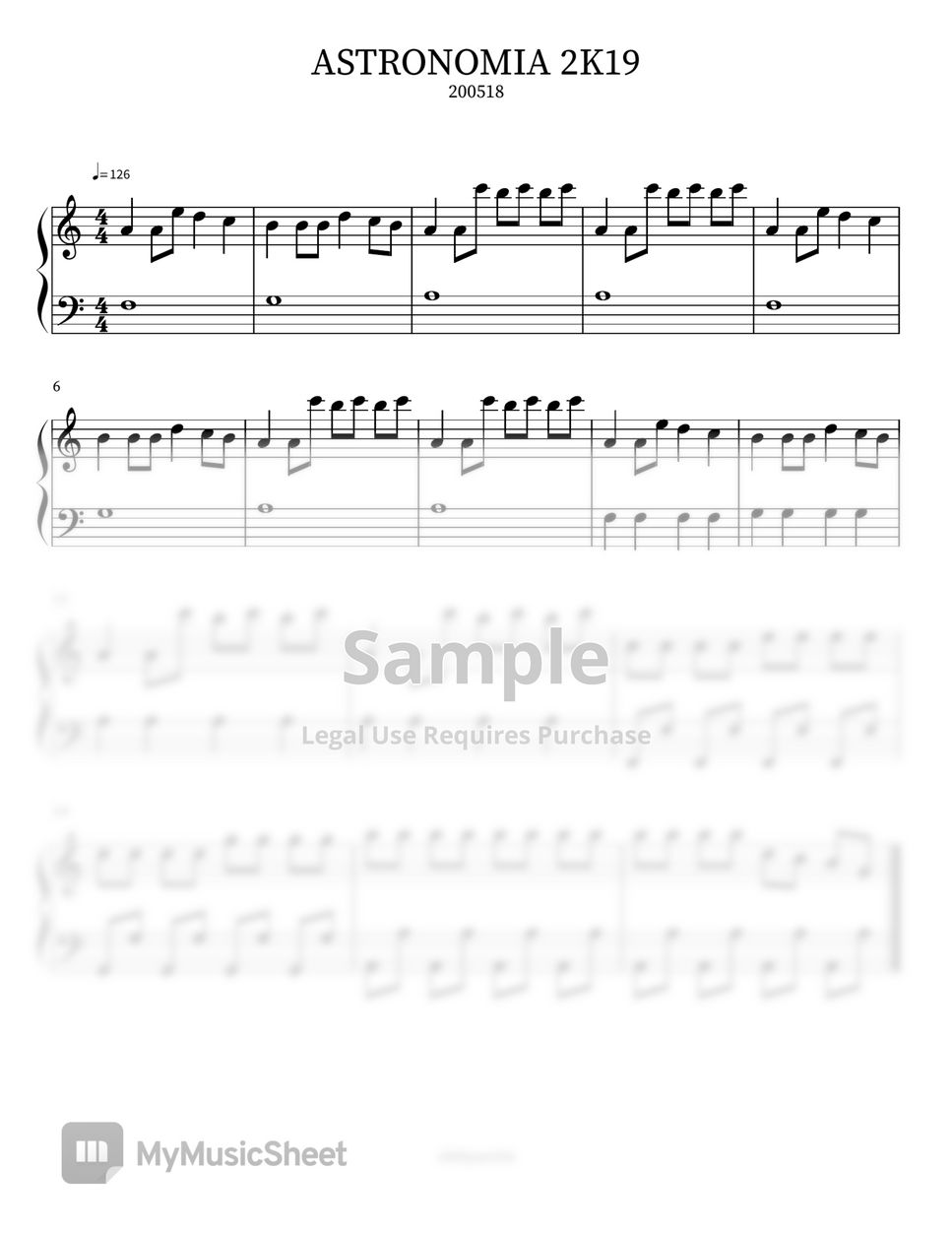 Stephan F - Astronomia 2K19 Sheets by chihyun416