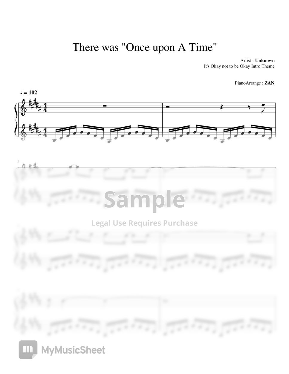 It's Okay not to be Okay - Intro Theme - There was "Once Upon A Time" | Piano by ZAN