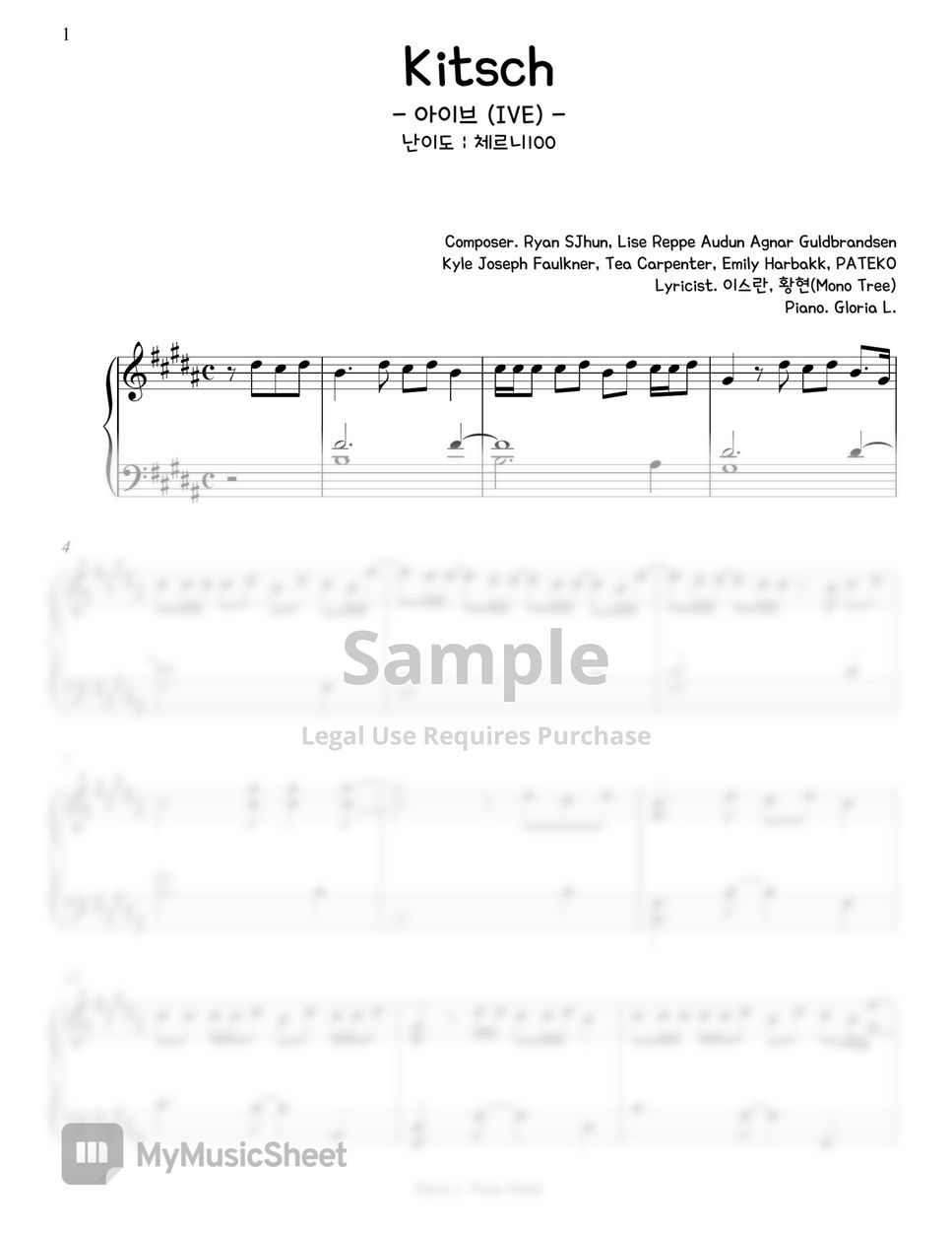 IVE (아이브) Kitsch (Czerny100) Sheets by Gloria L.