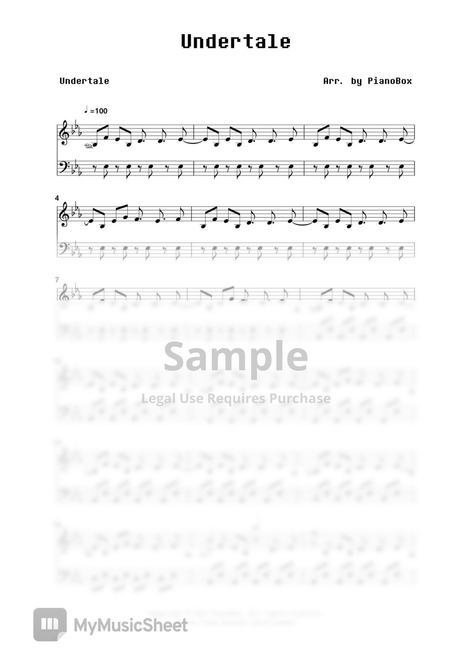 UNDERTALE OST - Spear of Justice (Difficulty ) Sheets by PianoBox