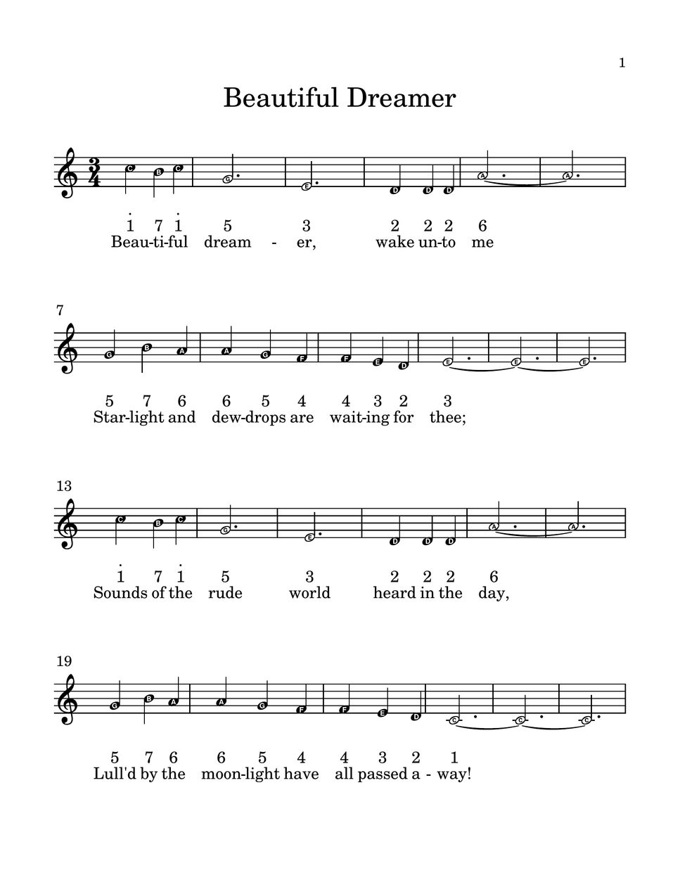 Roy Orbison - Beautiful Dreamer Sheets by Dodore Music