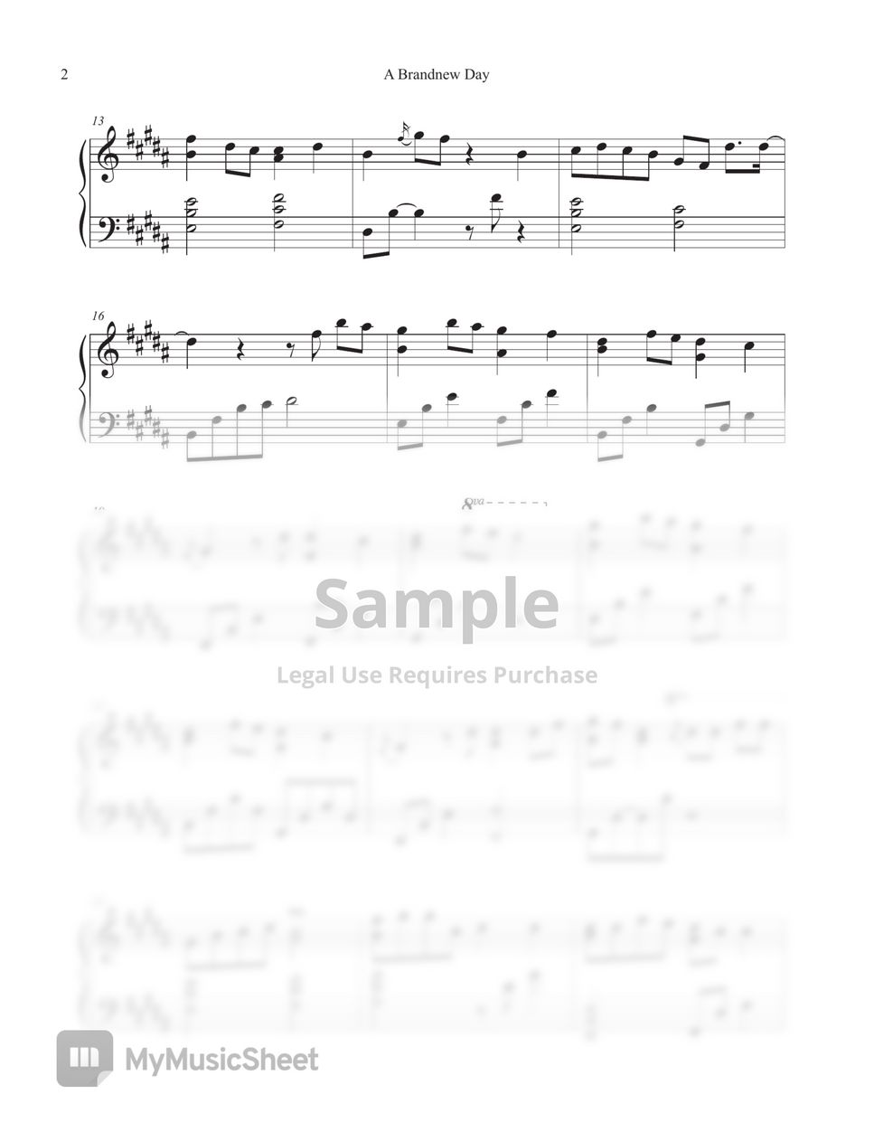 BTS (Feat. Zara Larsson) A Brand New Day Sheets