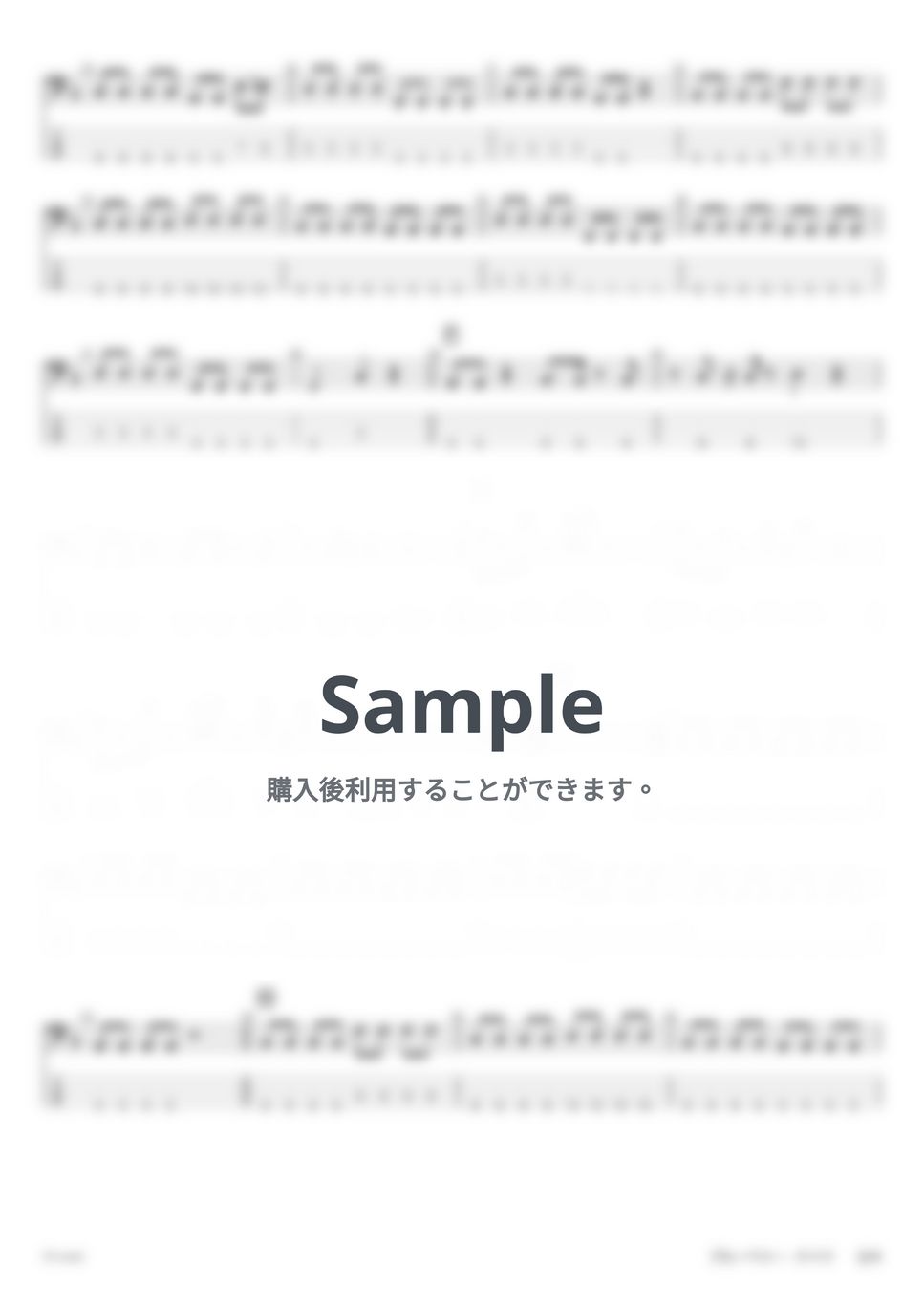 マカロニえんぴつ - ブルーベリー・ナイツ (ベースタブ譜) by G's score