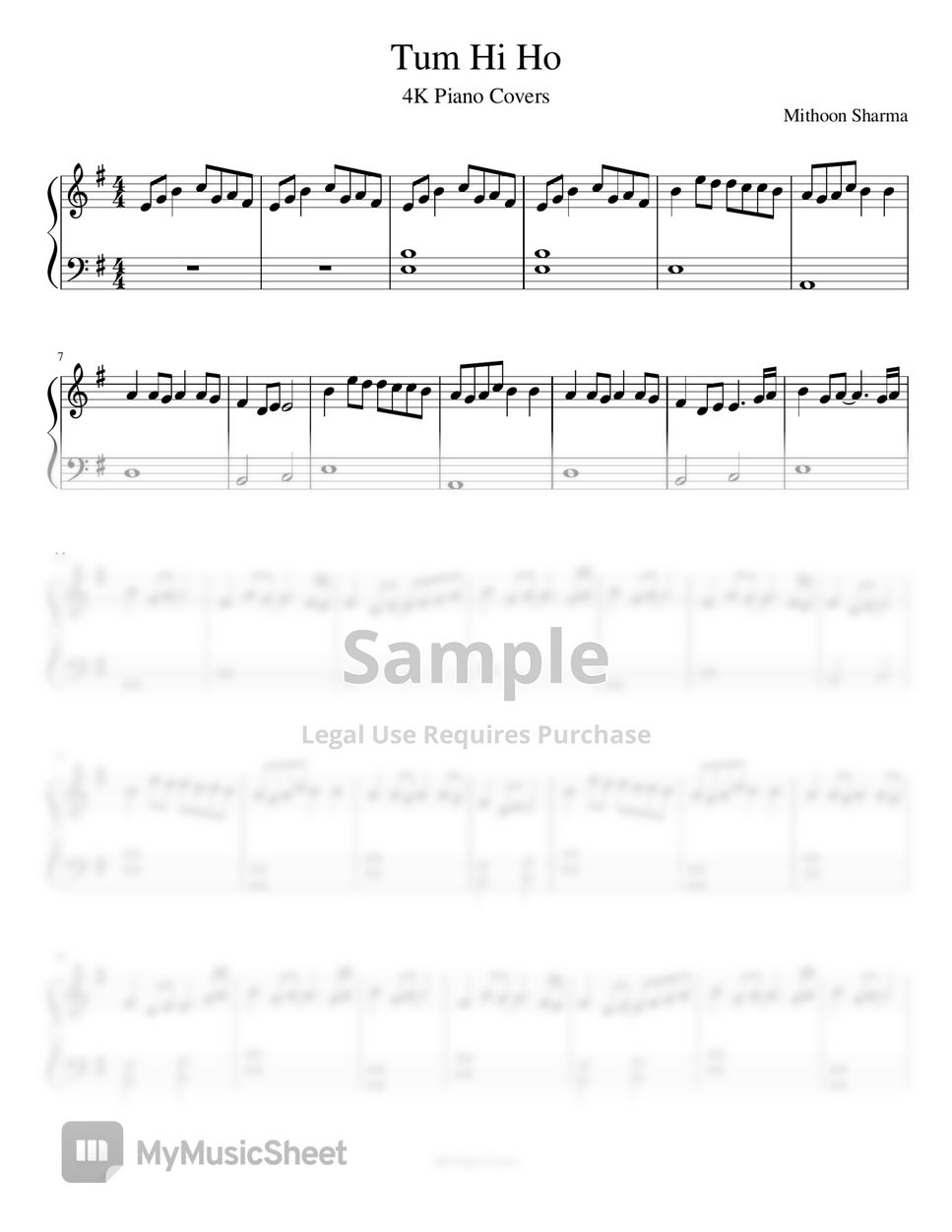 Tum Hi Ho Aashiqui Songs Mithoon Tum Hi Ho (Aashiqui 2) Easy Piano