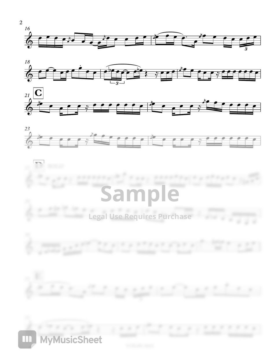 Justin Bieber - Peach (Violin ver.) Sheets by V.OLIN
