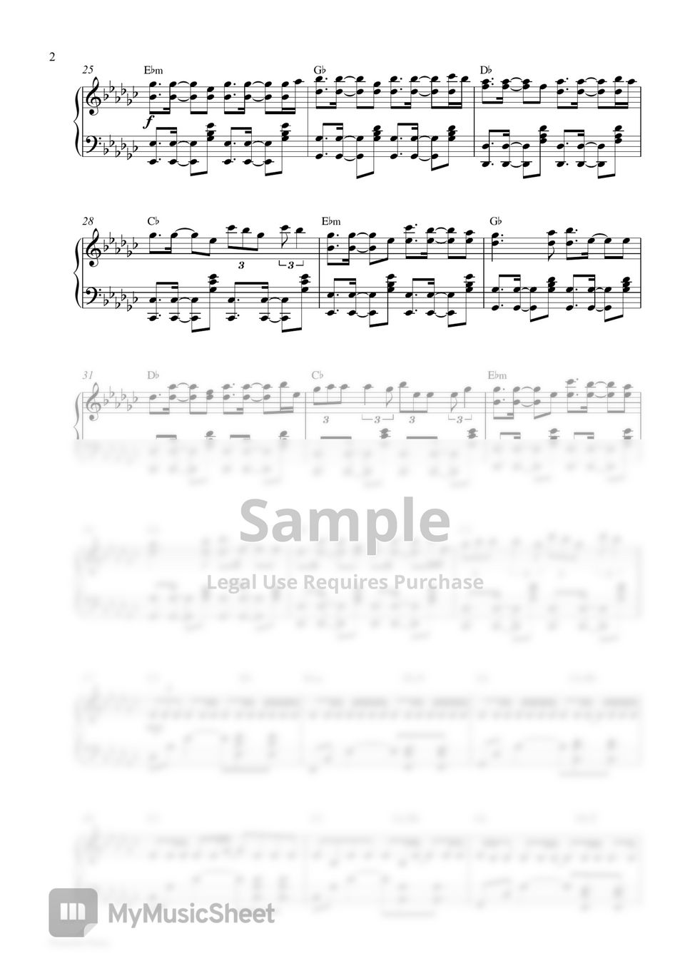 BLACKPINK X PUBGM - Ready For Love (2 PDF in Original Key Gb Major + Easier Key G Major) by Pianella Piano