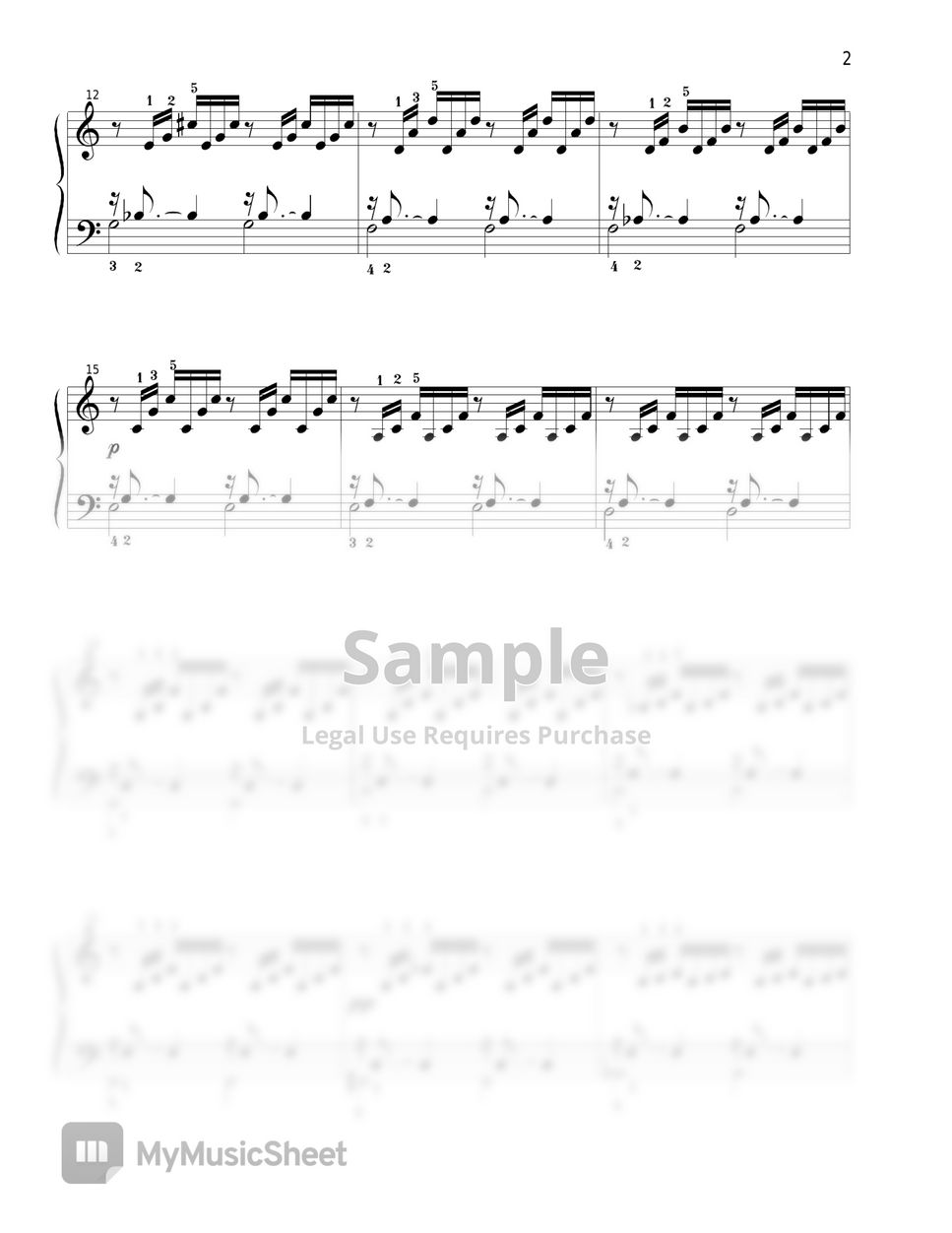 JS Bach Prelude in C( Easy) Sheets by Open Music Scores