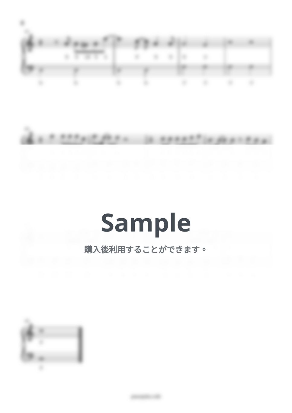 山下達郎 - クリスマス・イブ (ハ長調/ドレミ付き/簡単楽譜) by ピアノ塾