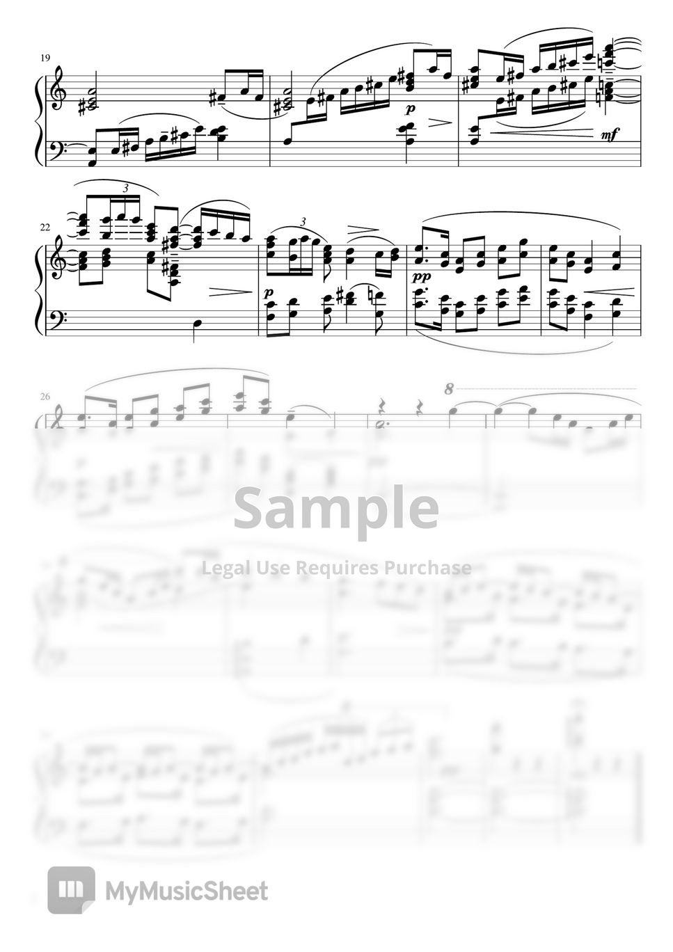 A.C.Debussy - Lafilleauxcheveuxdelin(C) (pianosolo/Intermediate) by pfkaori