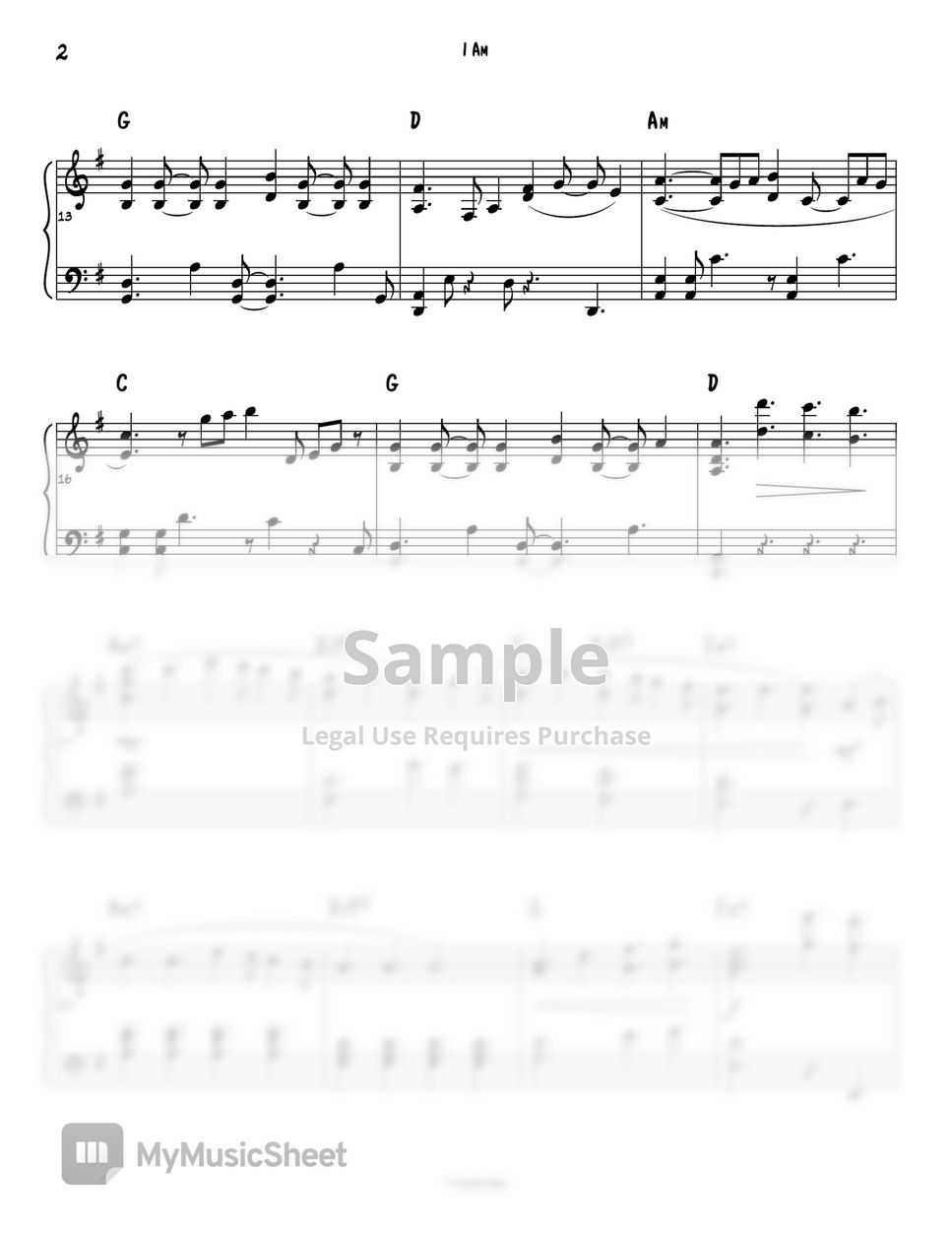 Ive 아이브 I Am Piano Sheet 피아노 악보 Partition Musicale By Divingtone