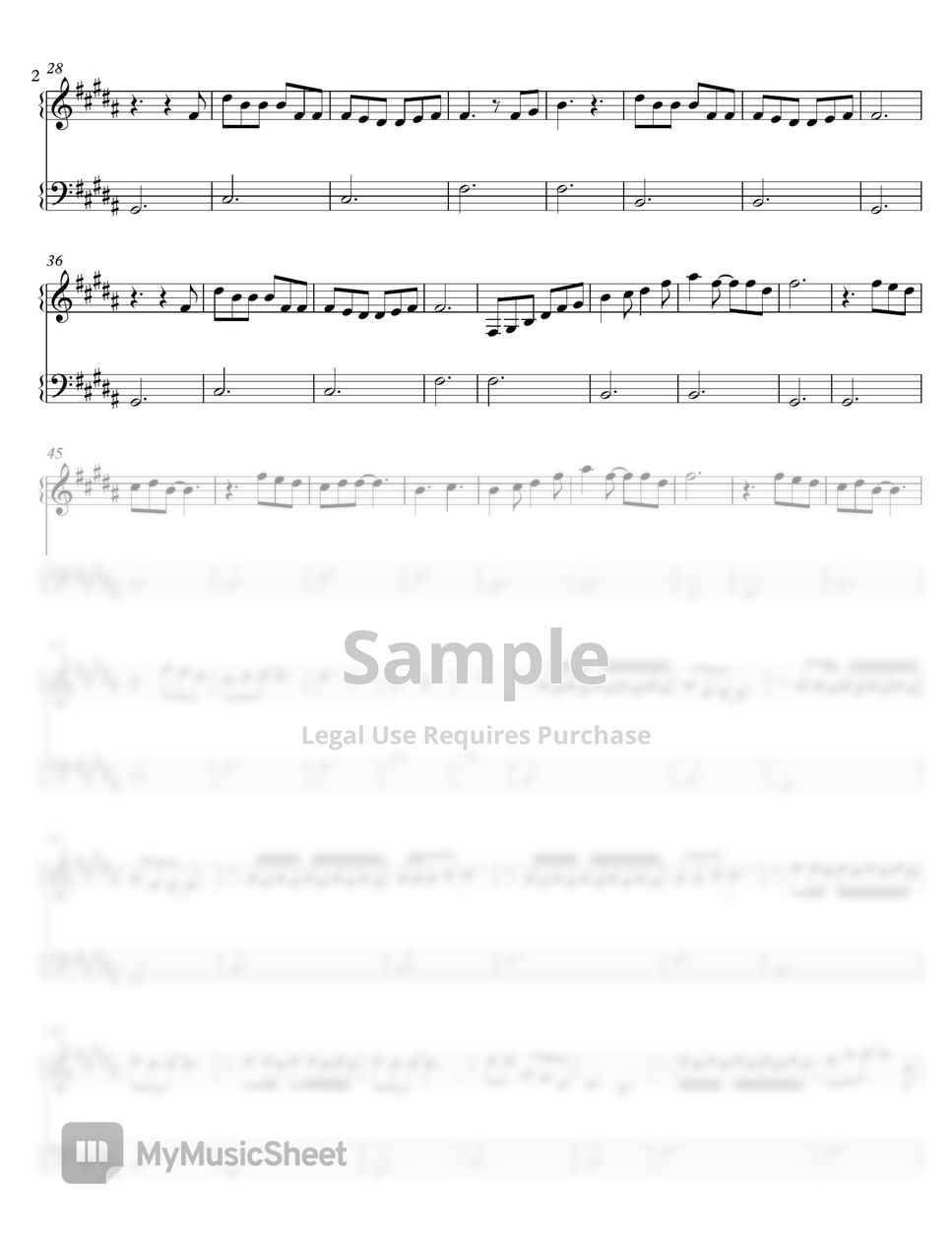 V (BTS) Snow Flower (feat Peakboy) Sheets by PHianonize and C Music