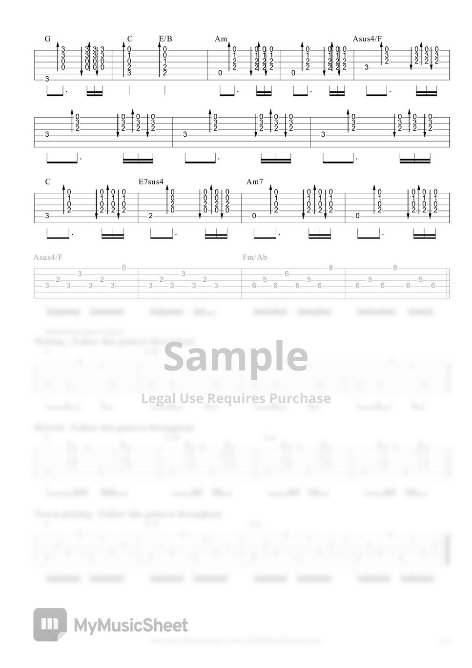 Bright Eyes - First Day of My Life Sheets by Goliath Guitar Tutorials