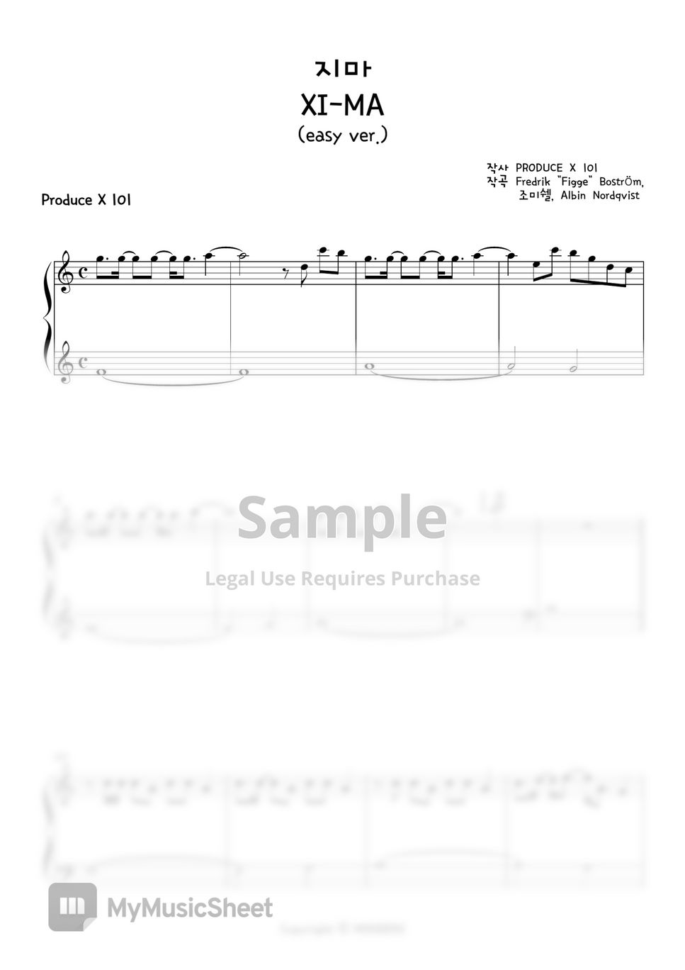 PRODUCE X 101 (프로듀스 X 101) - X1-MA (_지마) [Easy Version]