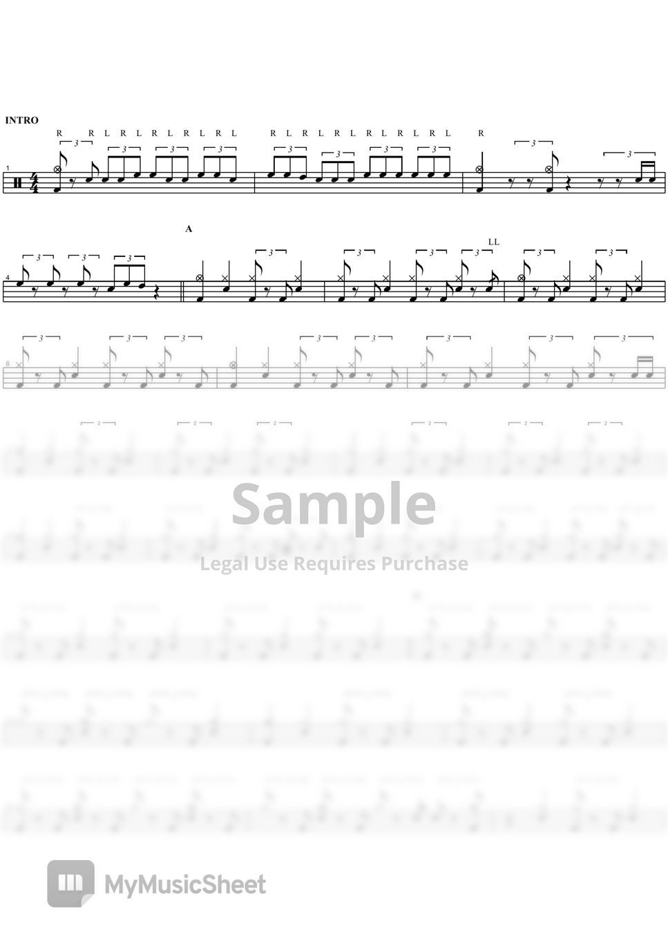 Deep Purple - Strange Kind of Woman 楽譜 by COPYDRUM Deep Purple - Strange Kind of Woman 楽譜 by COPYDRUM
