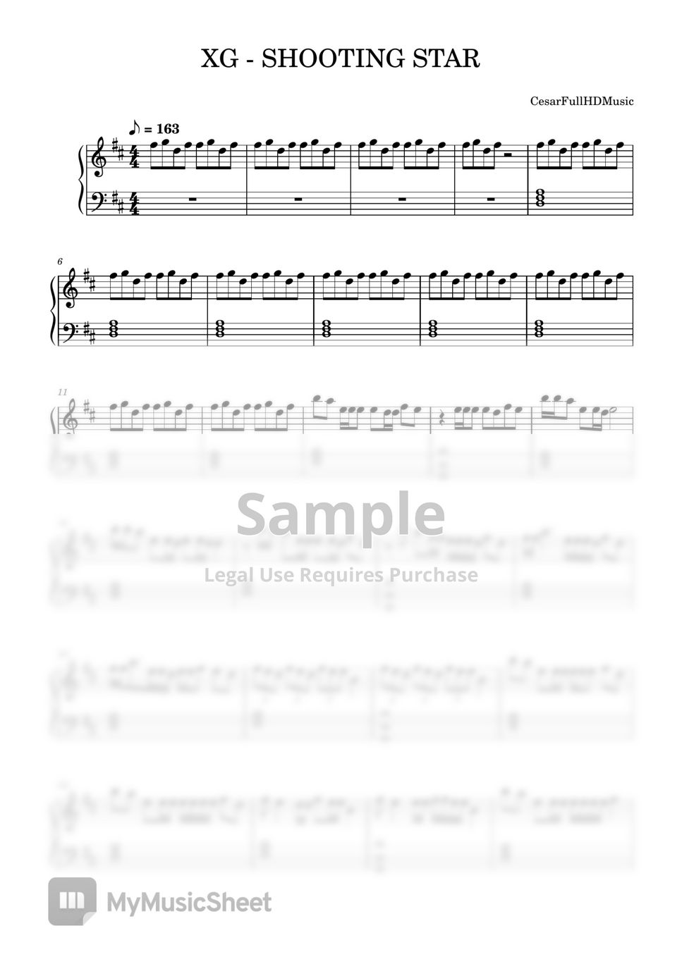 XG SHOOTING STAR Sheets