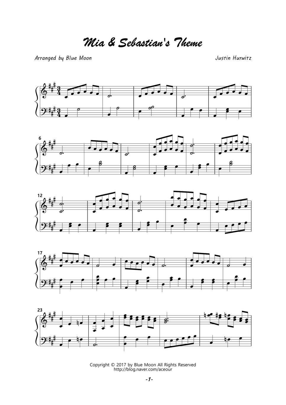 LALALAND OST] mia & sebastian's theme (Piano solo)