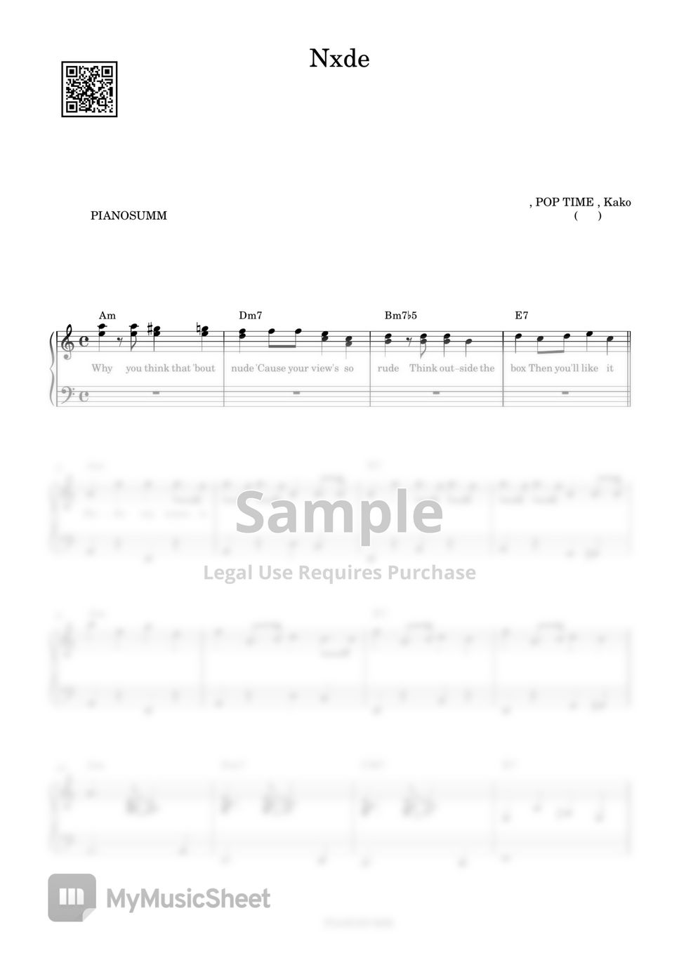  nxde sheets by pianosumm