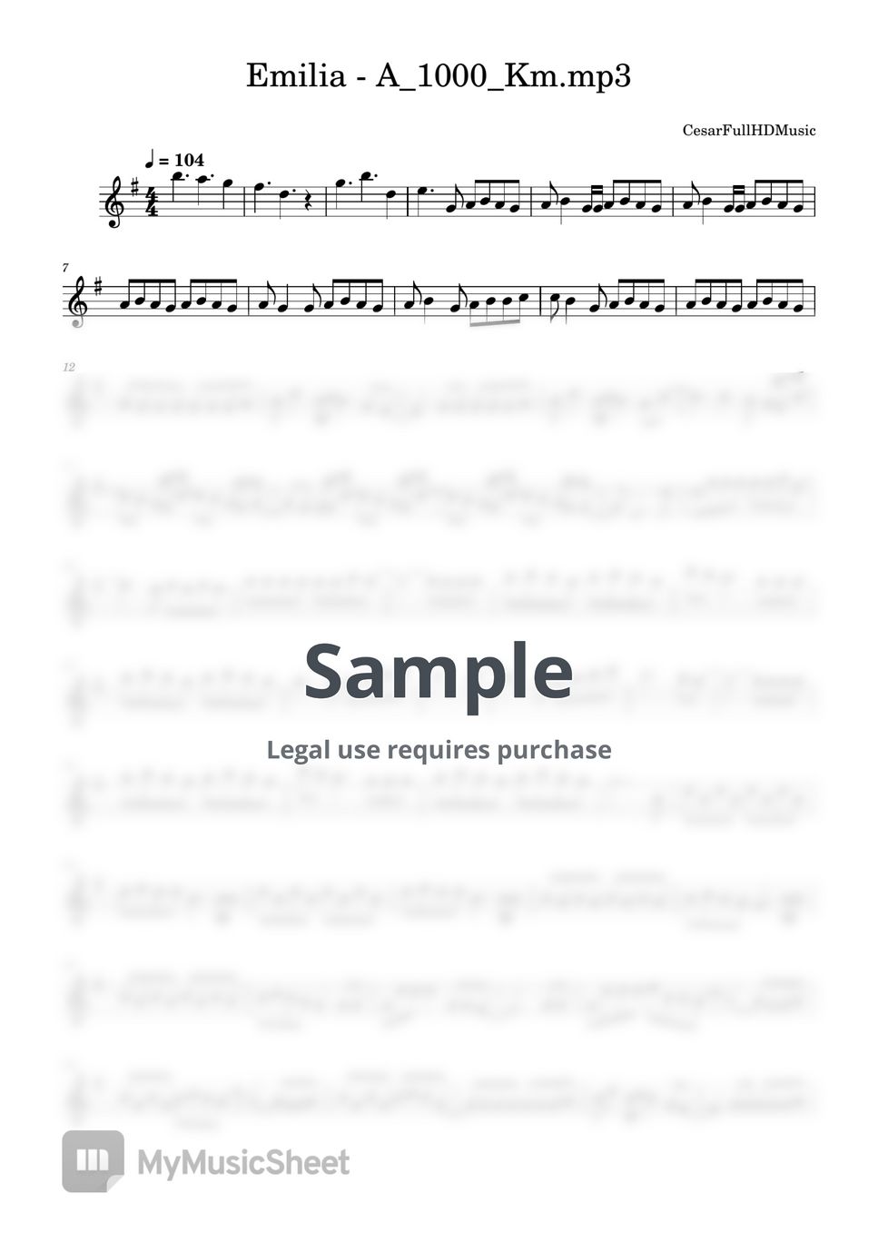 emilia-a-1000-km-sheet-music