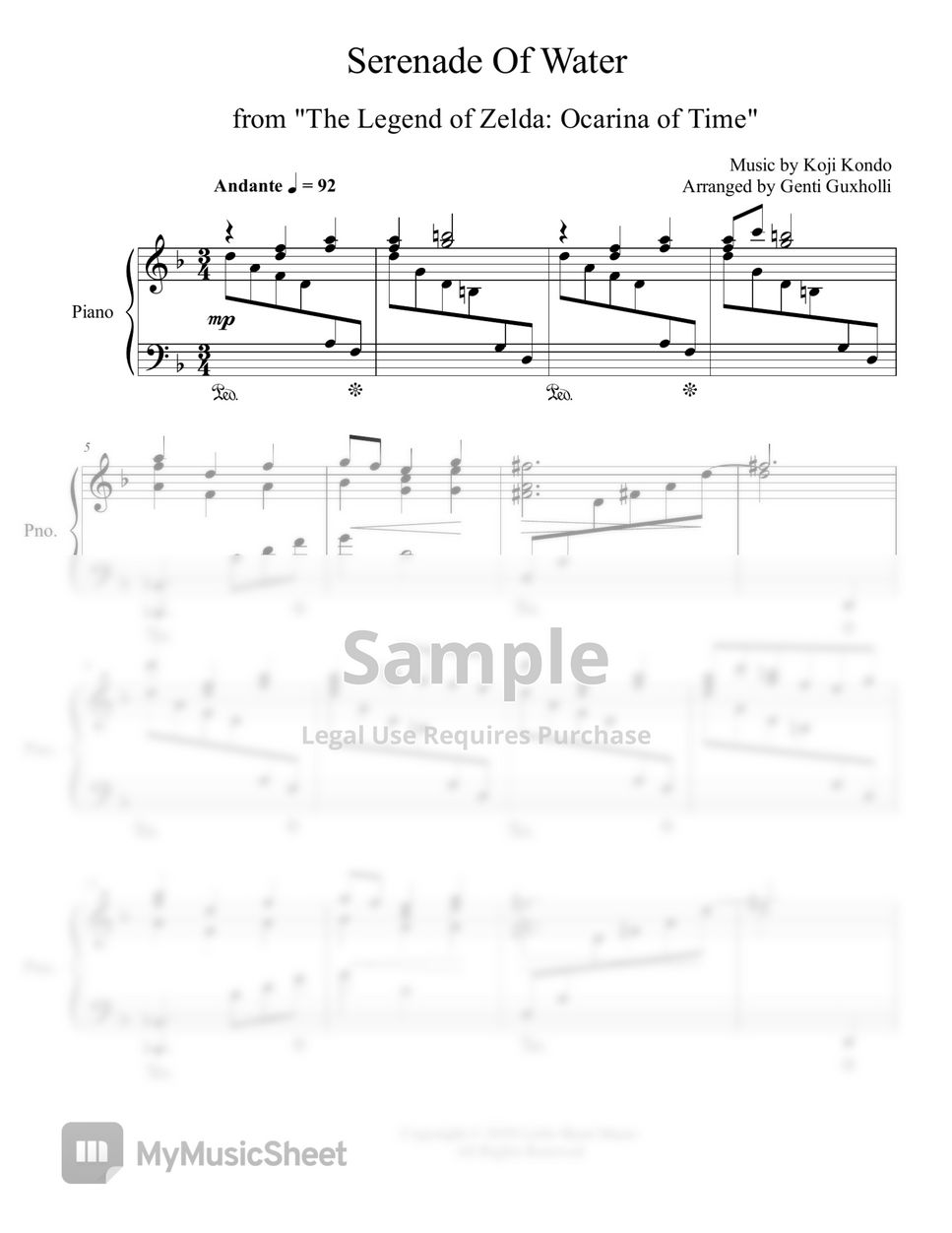 Koji kondo serenade of water the legend of zelda ocarina of time