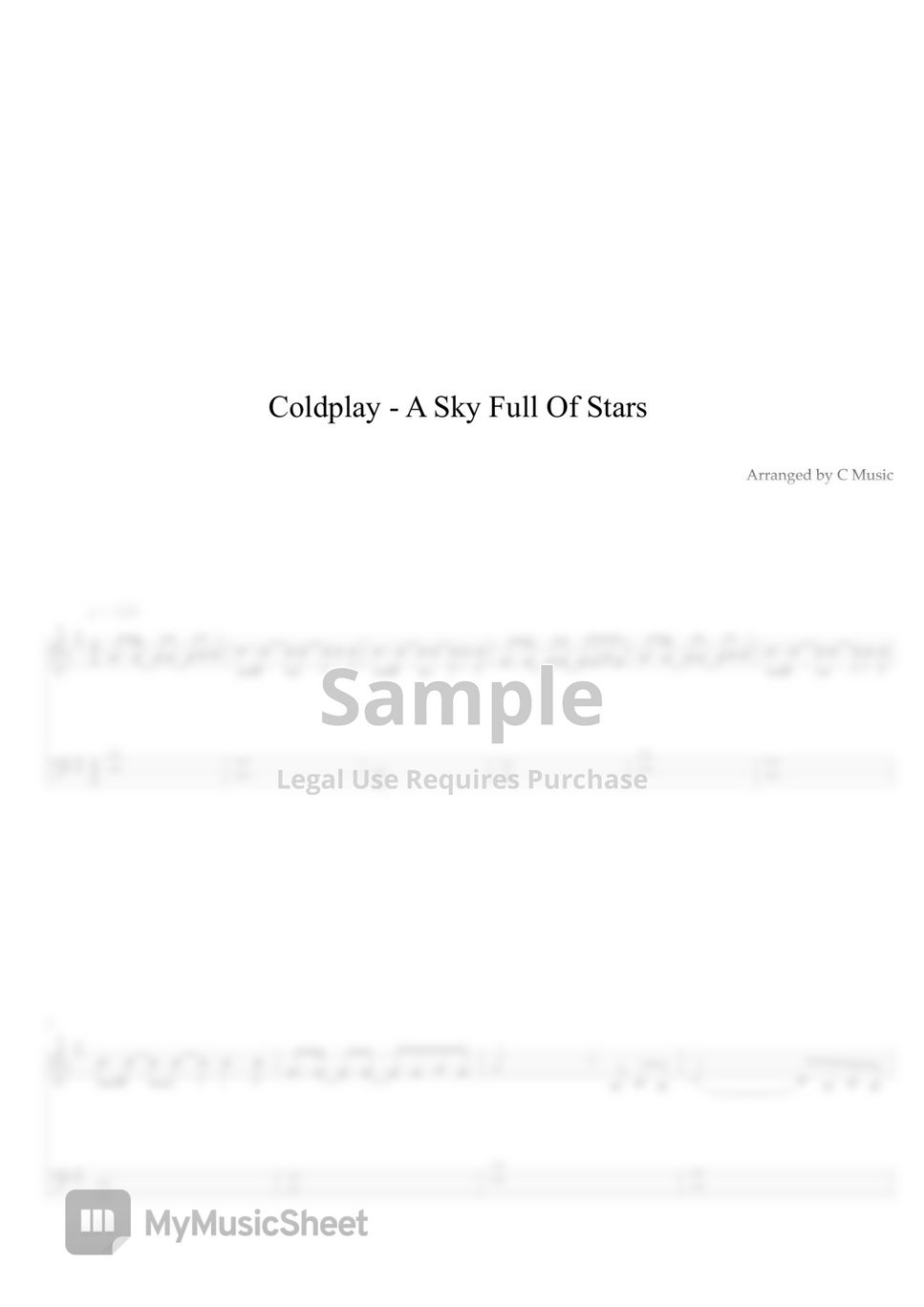 Coldplay - A Sky full of Stars (Easy Version) by C Music