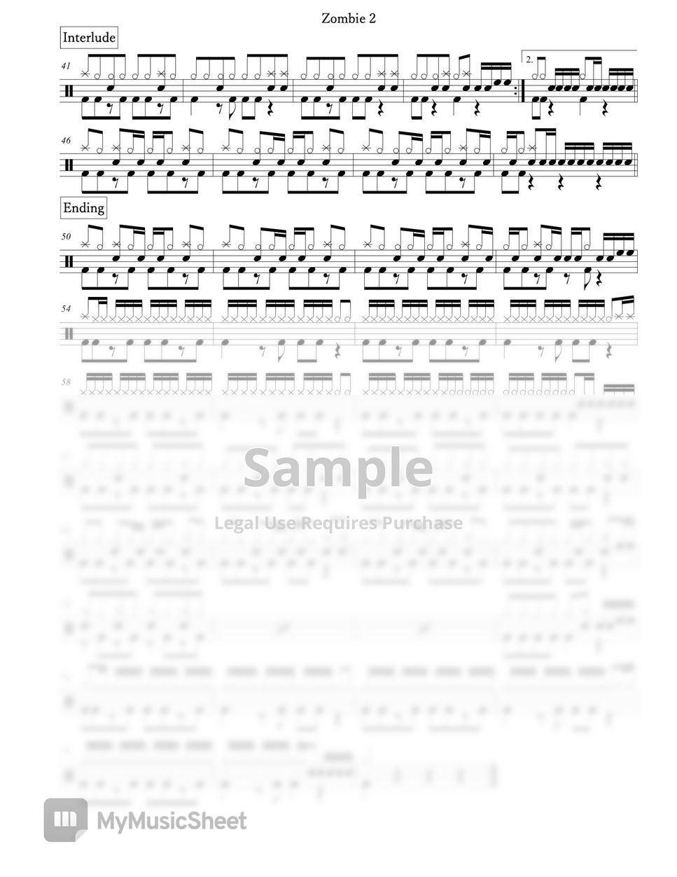 The Cranberries Zombie Sheets by Arkadia Drums