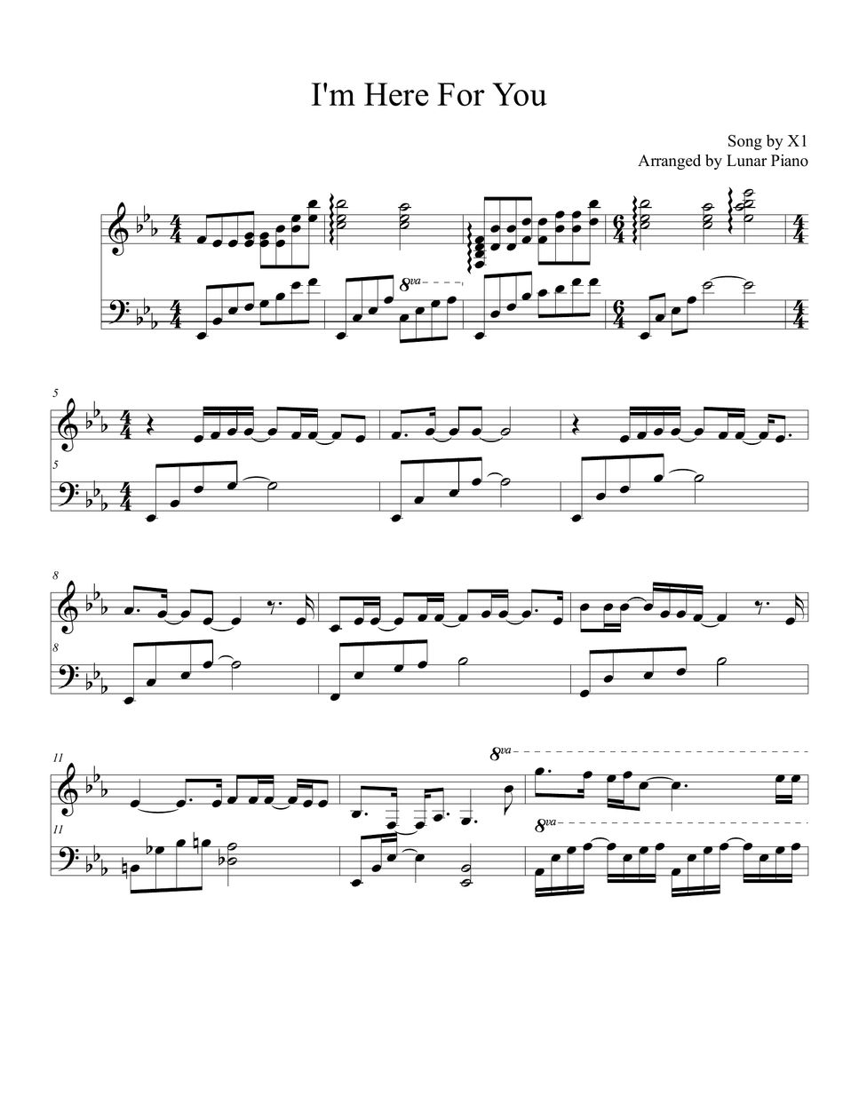 x1-i-m-here-for-you-sheets