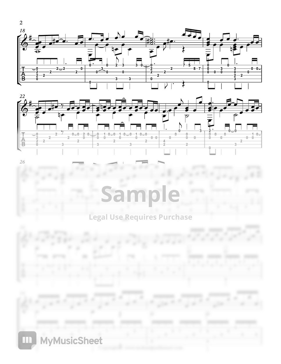 Billie Eilish No Time To Die Tab 1staff By Mohammad Lameei