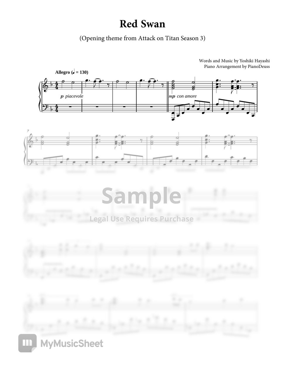 attack-on-titan-season-3-op-red-swan-sheets-by-pianodeuss
