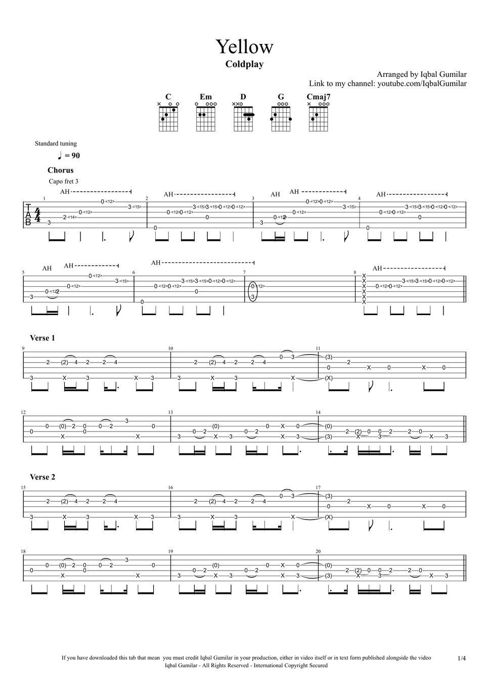 Coldplay Yellow Sheets by Iqbal Gumilar