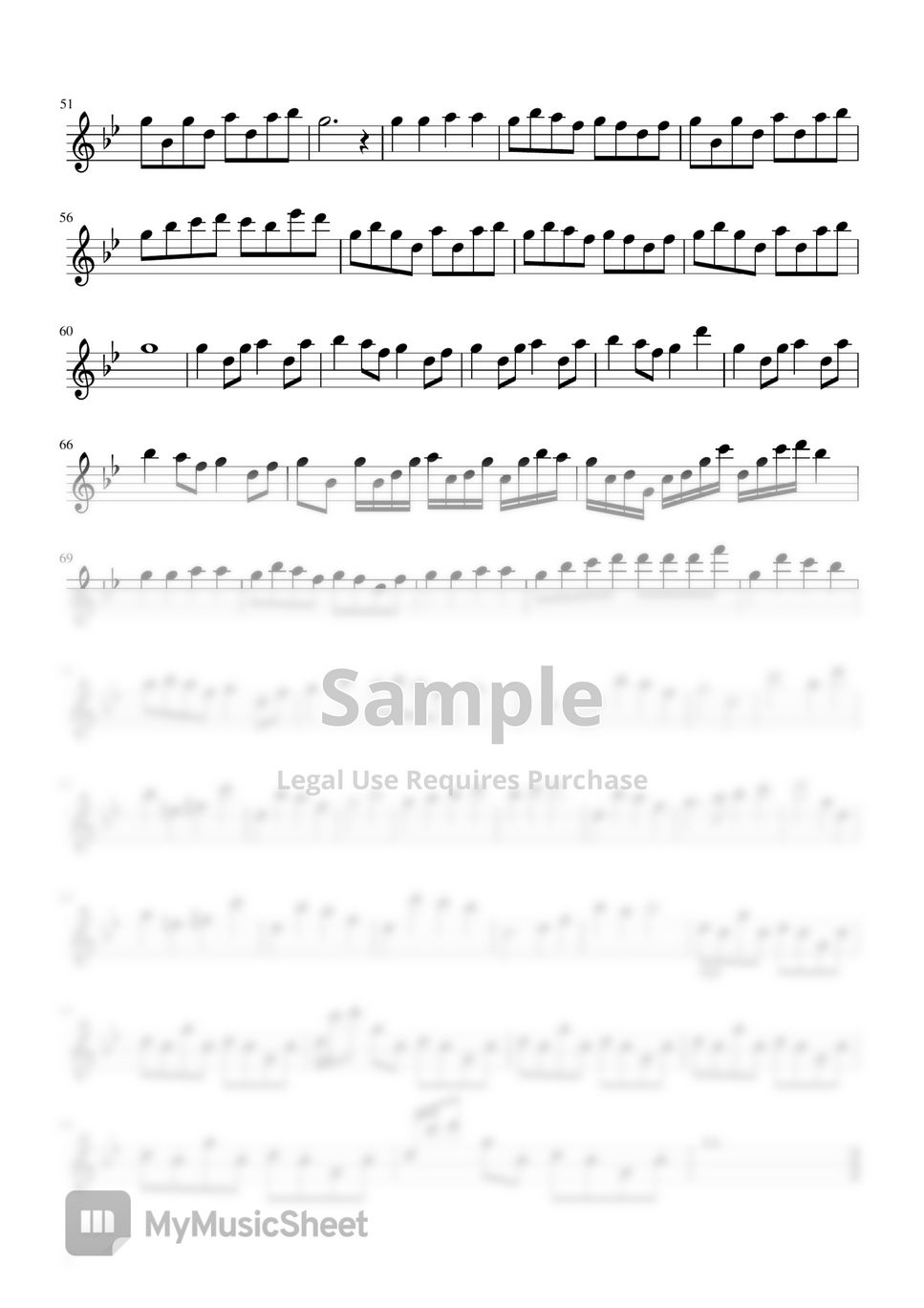 DJ Okawari 플라워 댄스 (Two Flutes/반주 MR/피아노 악보) Sheets by 심플플루트뮤직