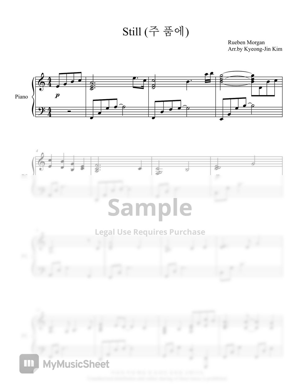 Reuben Morgan - 주 품에 (Hillsong Worship) by Pianist Jin