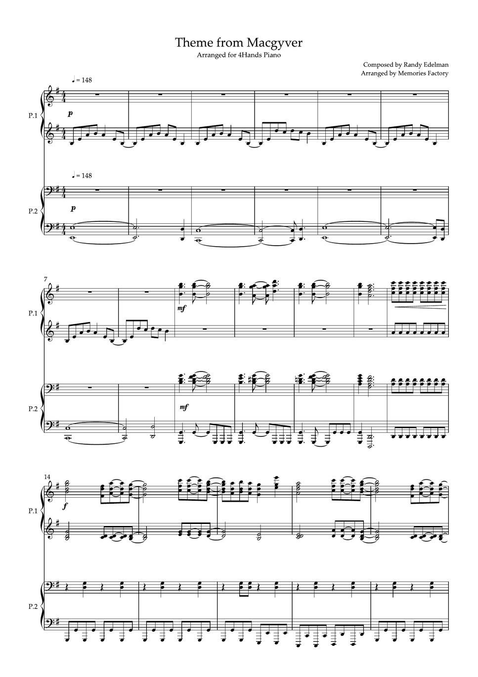 Macgyver OST Macgyver Theme Song 4Hands By Memories Factory