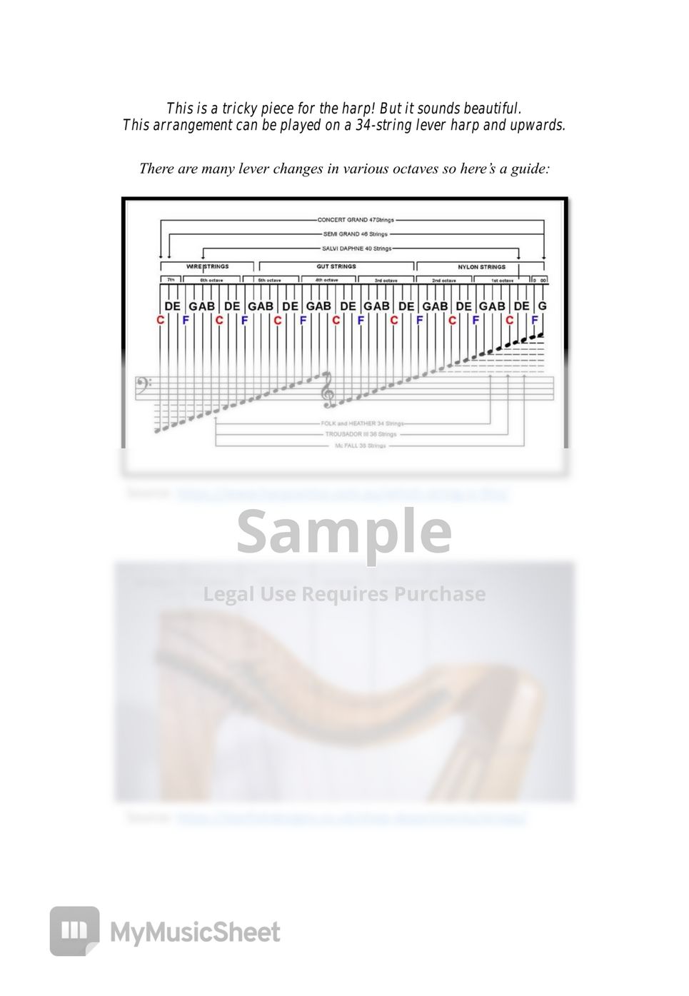 Howl's Moving Castle Merry Go Round of Life (Lever Harp Solo