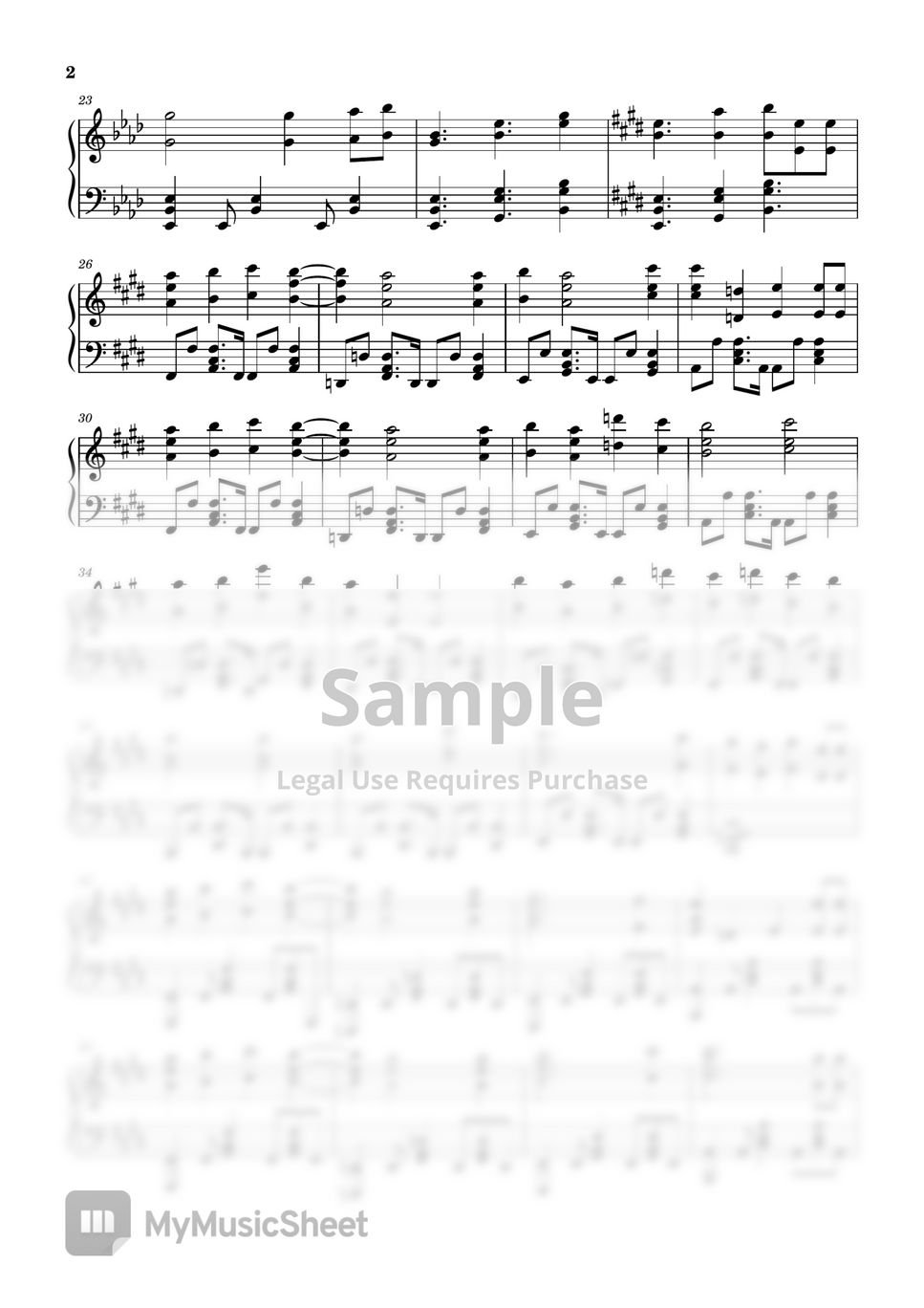 SAYURI 花の塔 Tower of Flower Sheets by Leisure Piano Sheets
