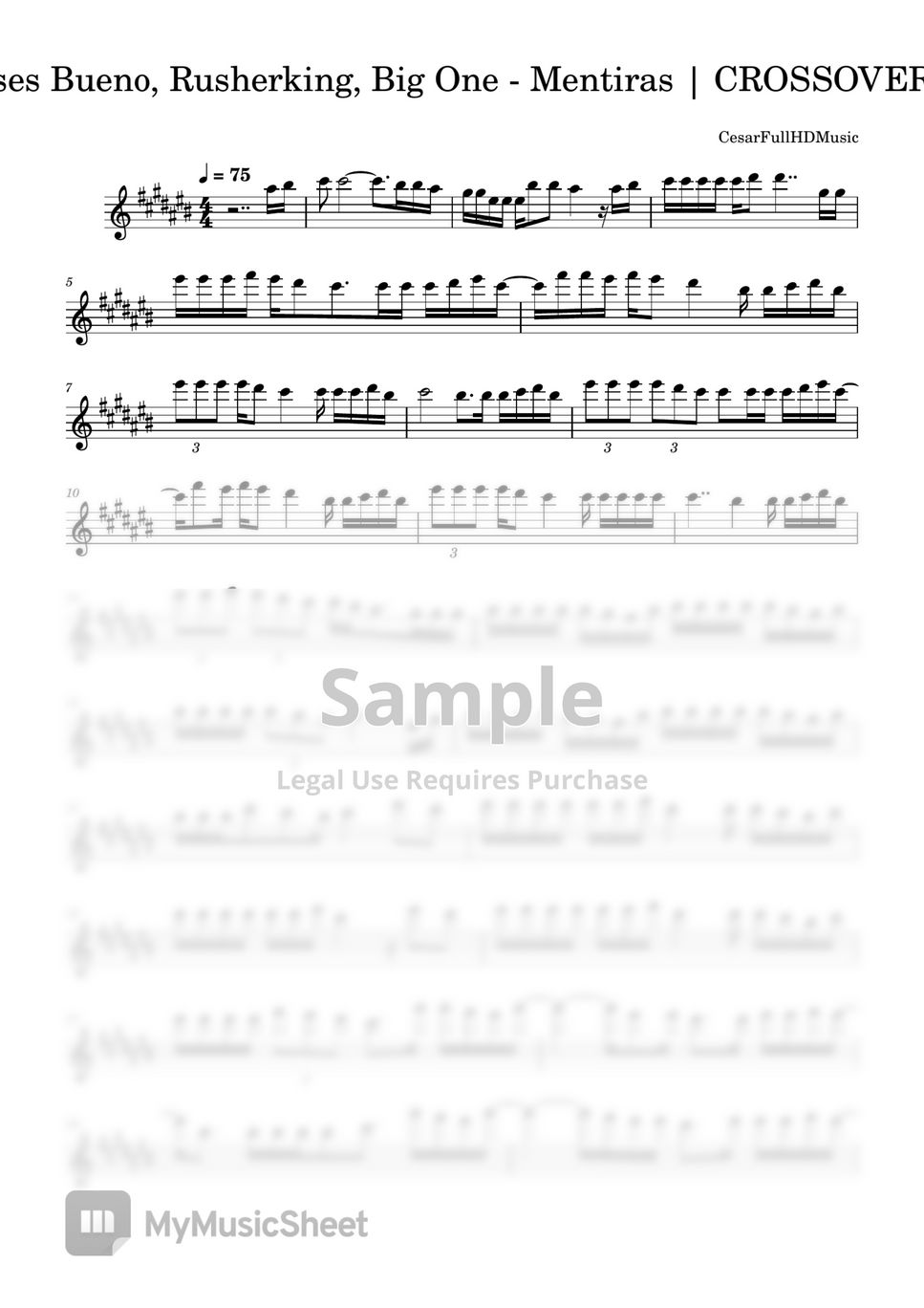 Ulises Bueno, Rusherking, Big One Mentiras CROSSOVER 3 Sheets