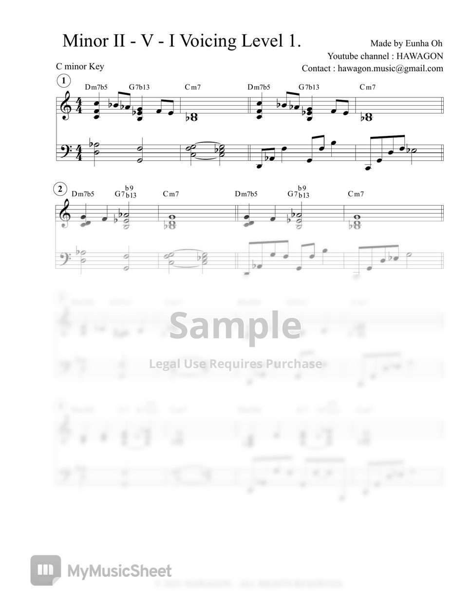 HAWAGON - Minor Jazz Piano Voicing Level 1. by HAWAGON