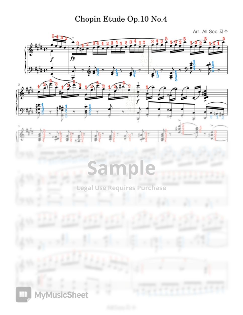 F. Chopin - Etude Op.10 No.4 (Torrent) (FingerNumber+Org) by AllSooJisu