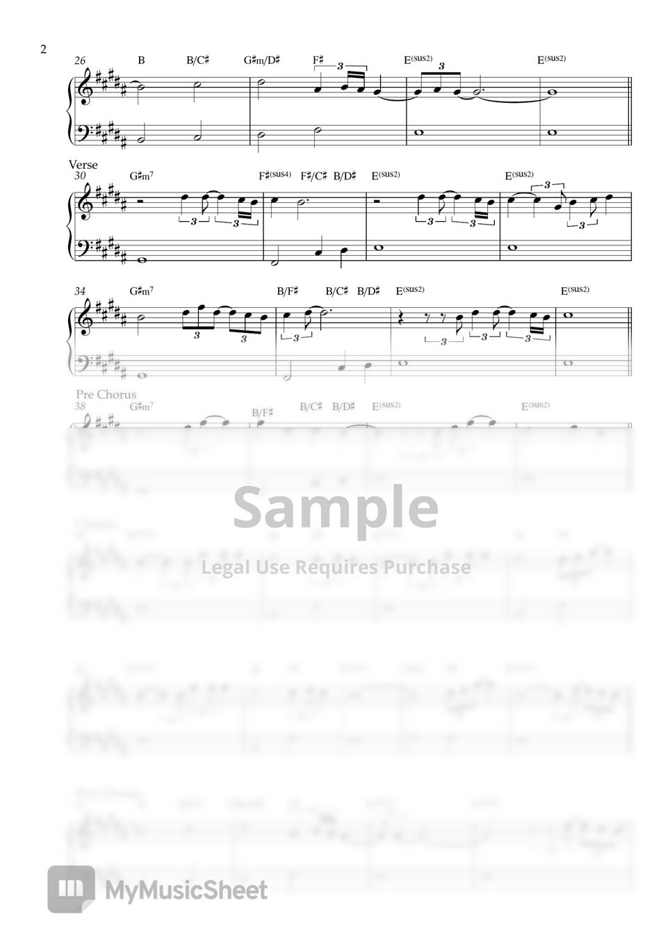 Ed Sheeran Boat (EASY PIANO SHEET) 楽譜 by Pianella Piano