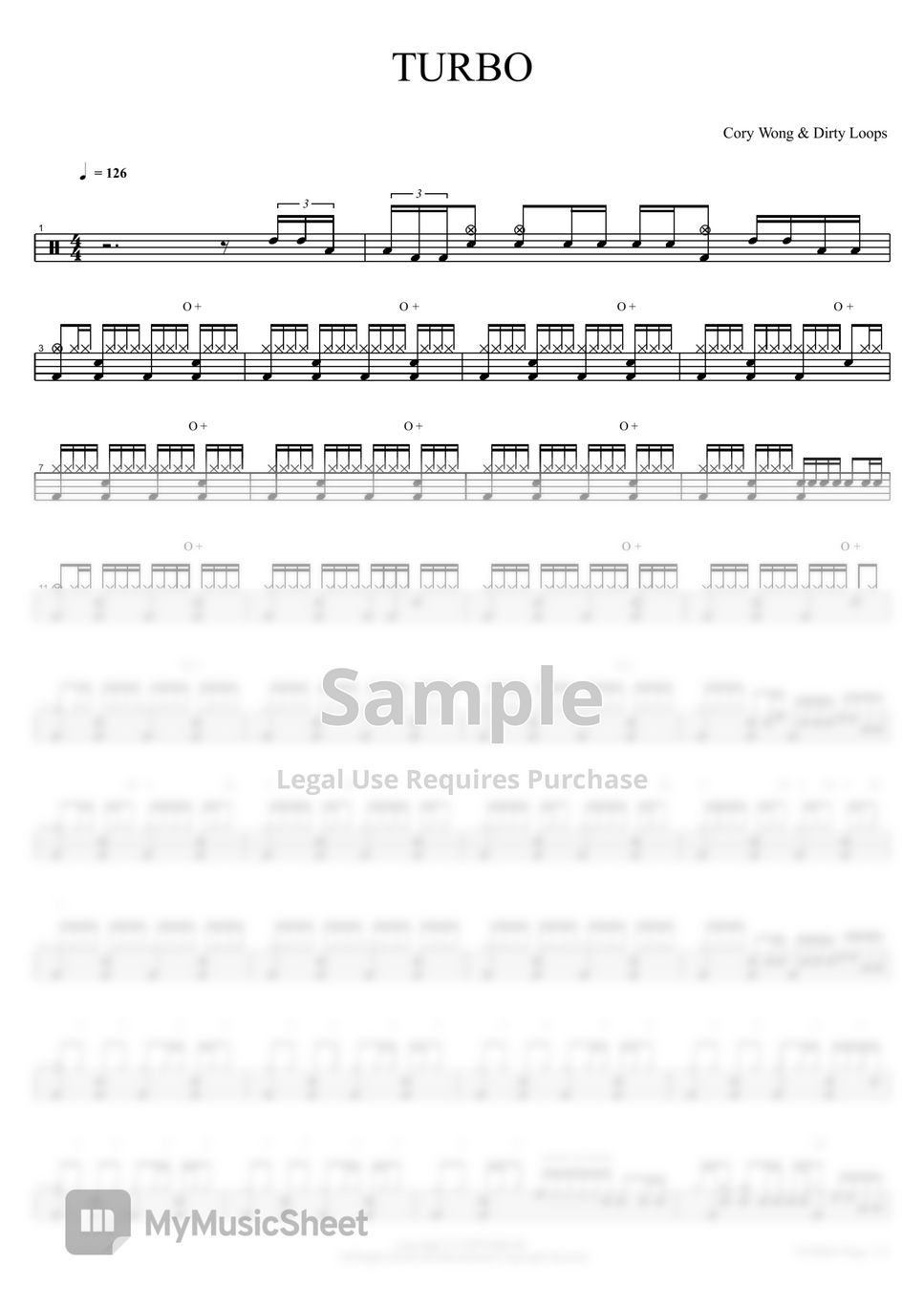 Cory Wong & Dirty Loops - TURBO Sheets by COPYDRUM