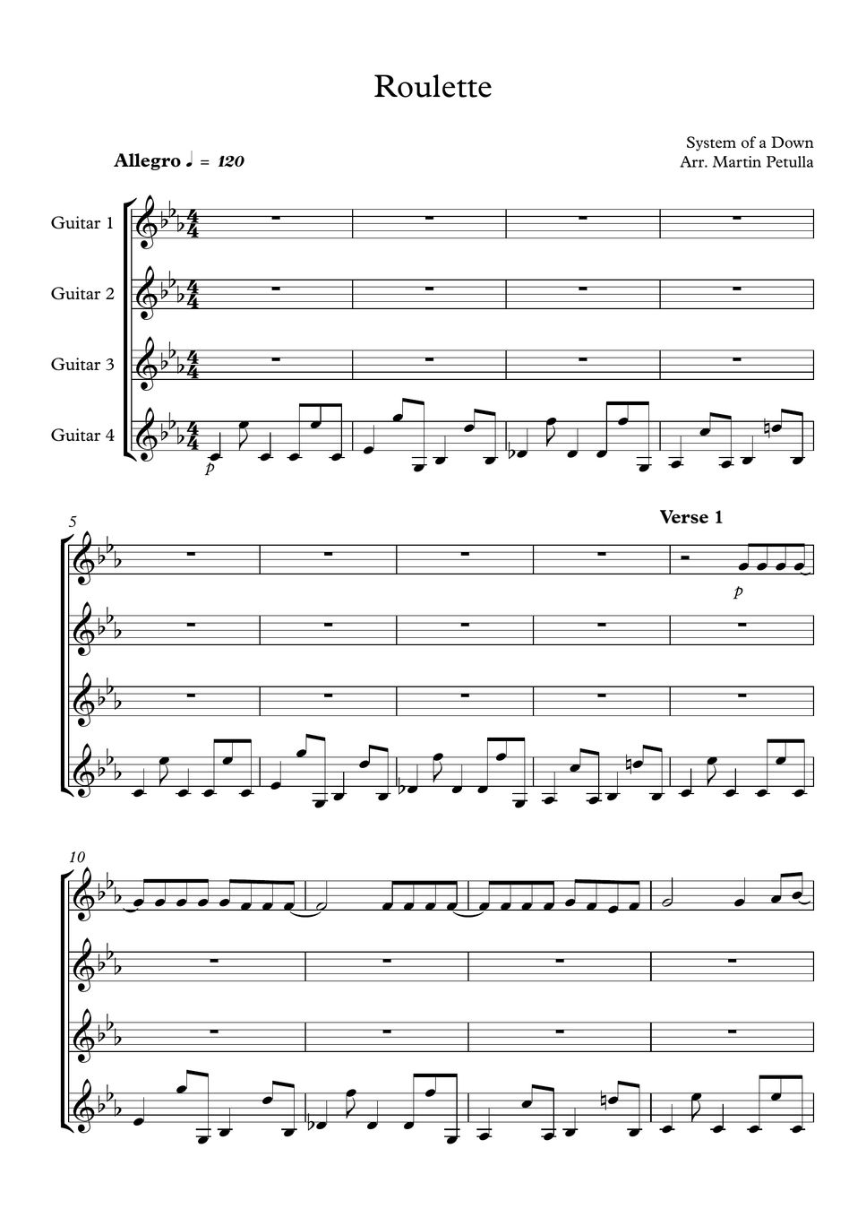 System of a Down Roulette TAB by Martin Petulla